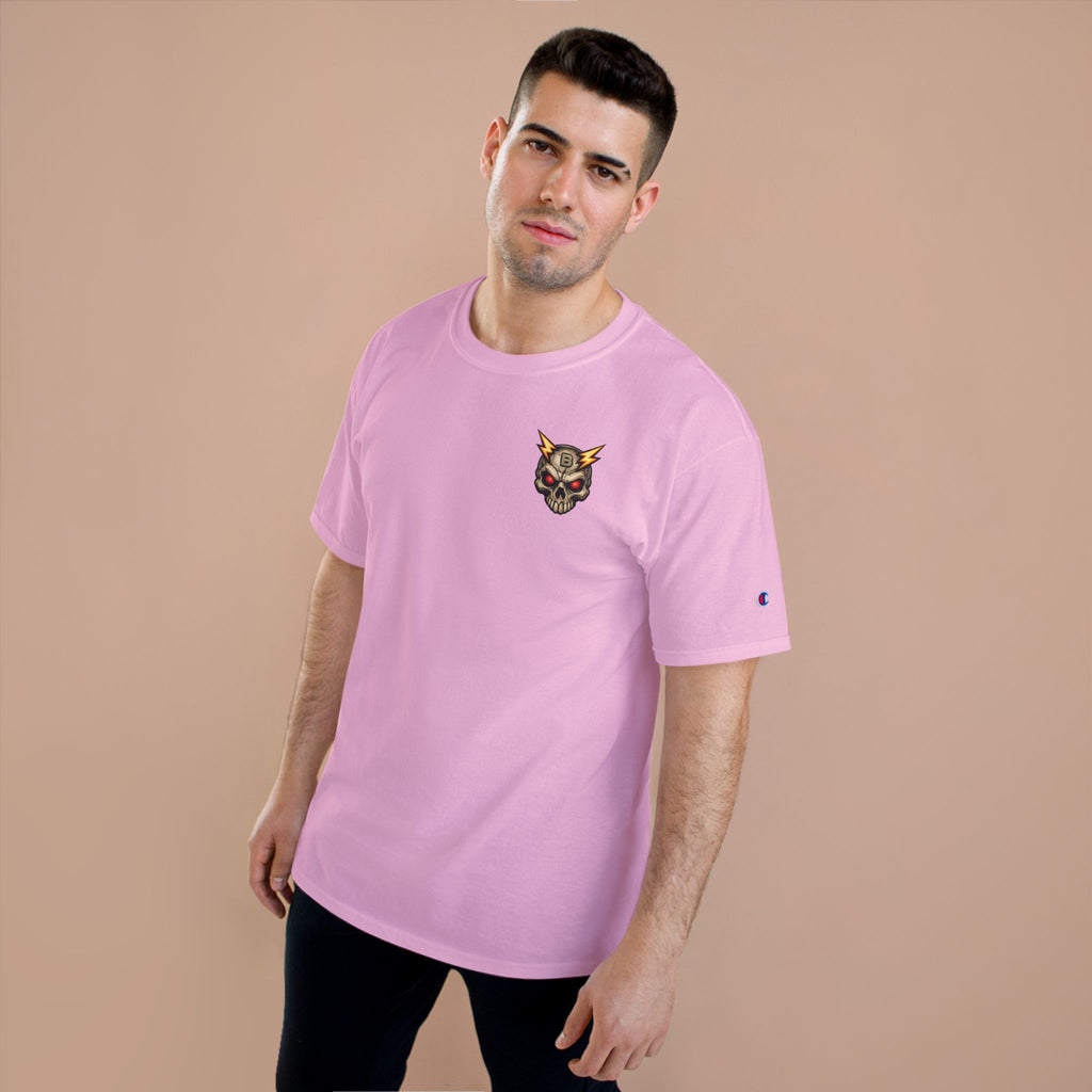 Champion T-Shirt — "I’ll Let You Know When It’s Clear" Gamer Skull Back Print