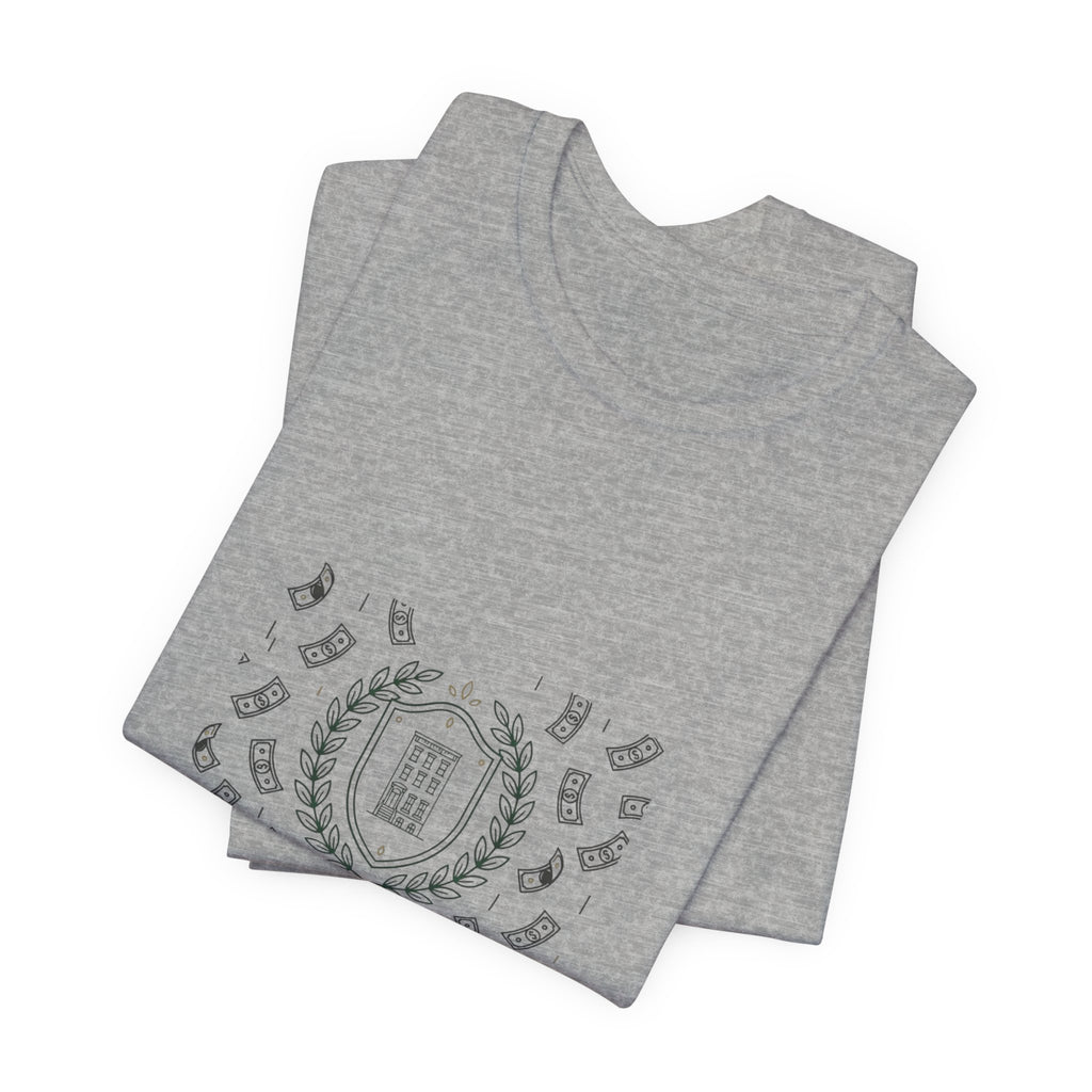 fu money Crest Tee | old money minimalist, serif monochrome