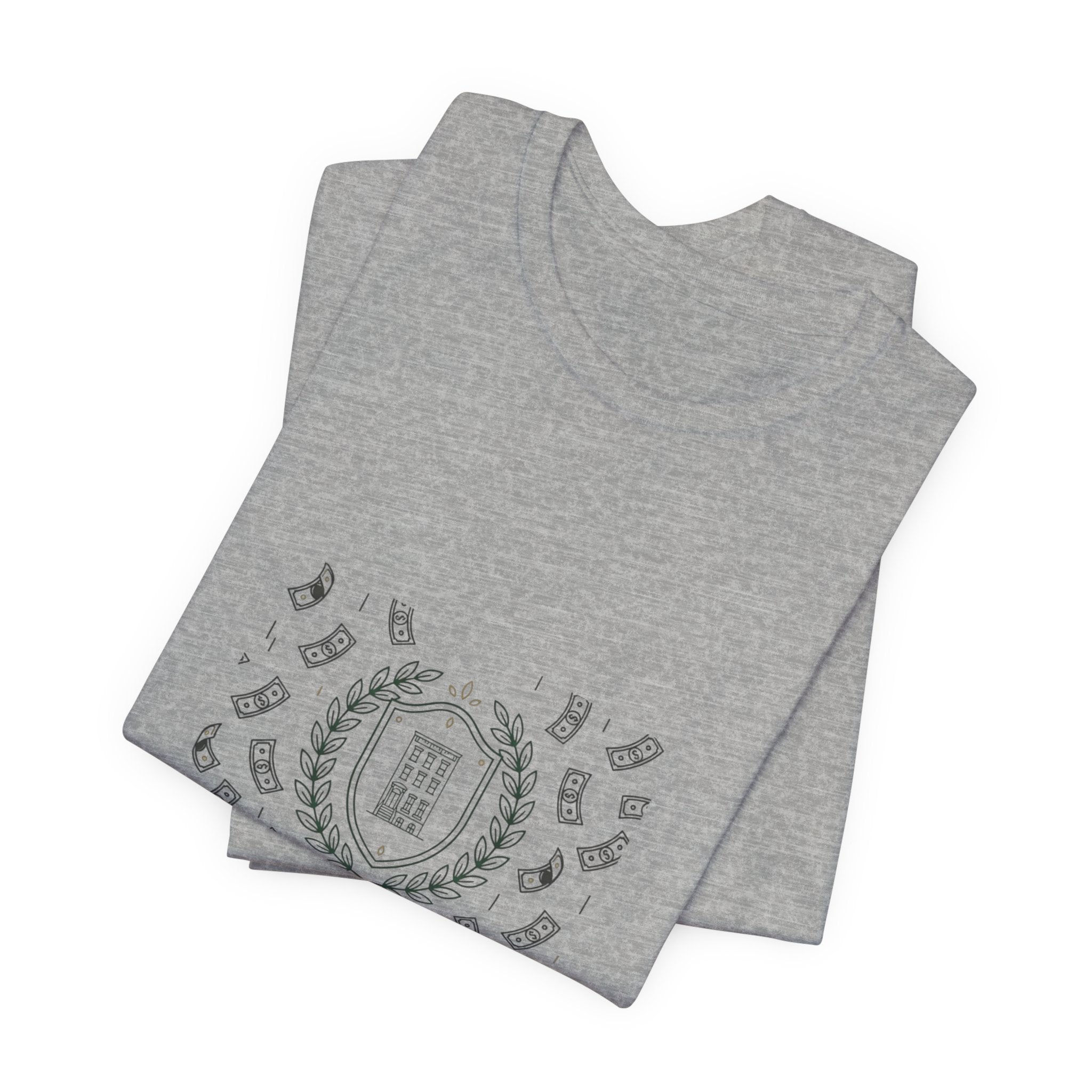 fu money Crest Tee | old money minimalist, serif monochrome