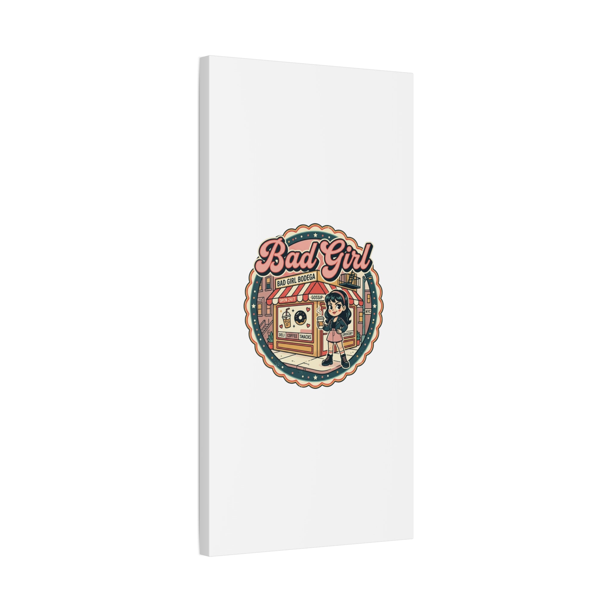 Bad Girl Bodega Canvas Print | Bodega, NYC, Y2K Corner Store Art