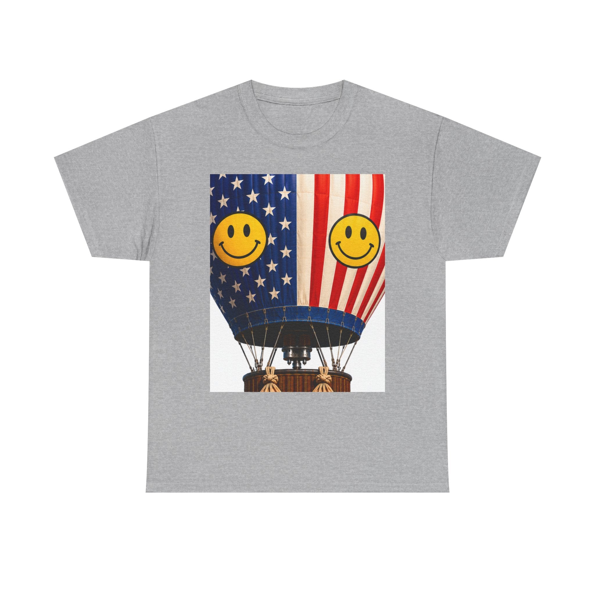 American Flag Hot Air Balloon Tee — "Happy Birthday America 250" Patriotic T-Shirt