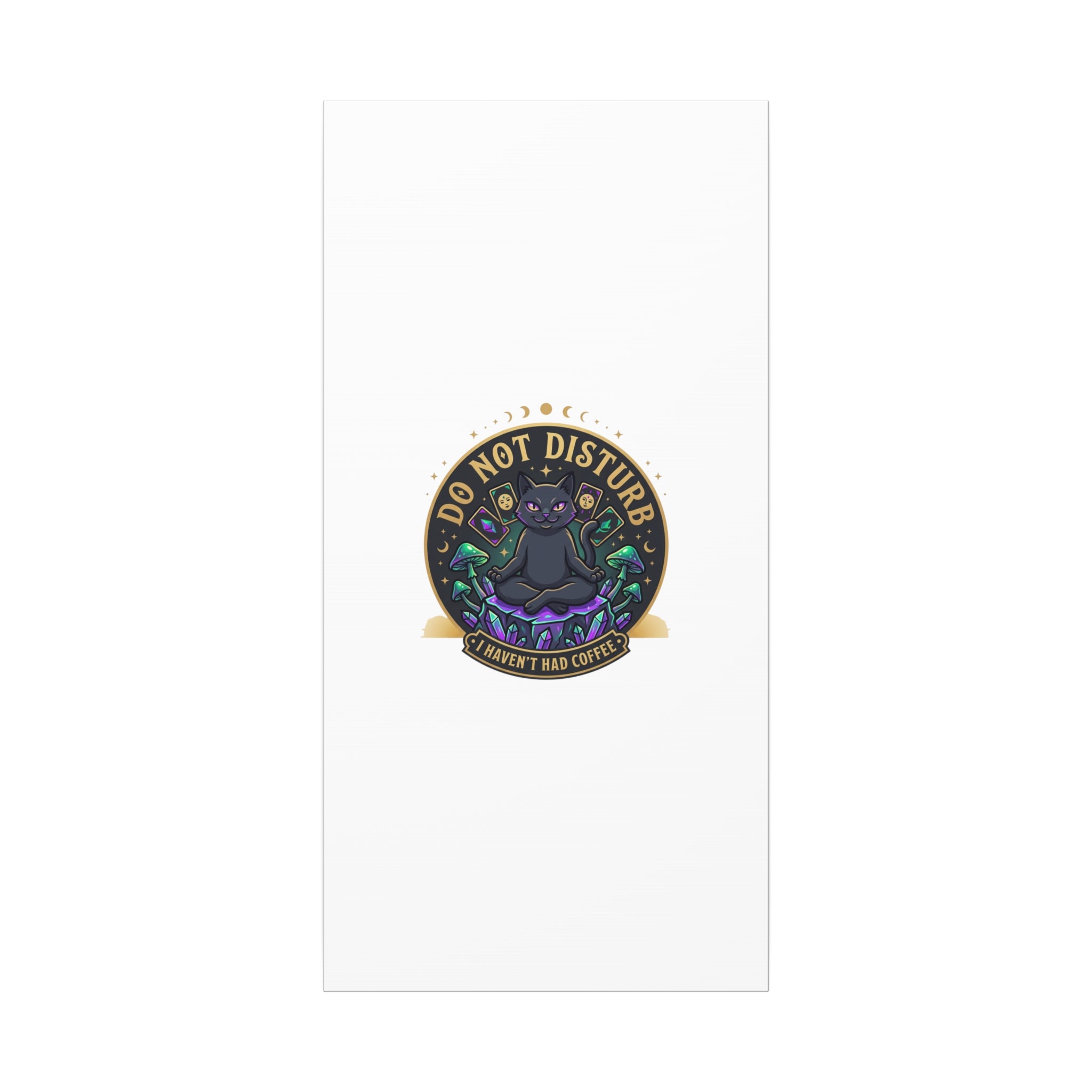 Do Not Disturb Cat Meditation Matte Canvas | witchy, goblincore