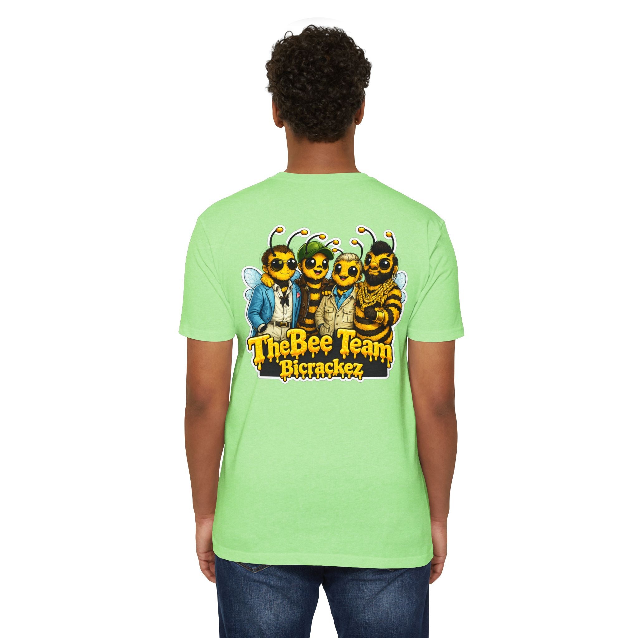 Bee Team Graphic T-Shirt — 'The Bee Team Bcrackez' Cartoon Logo Tee