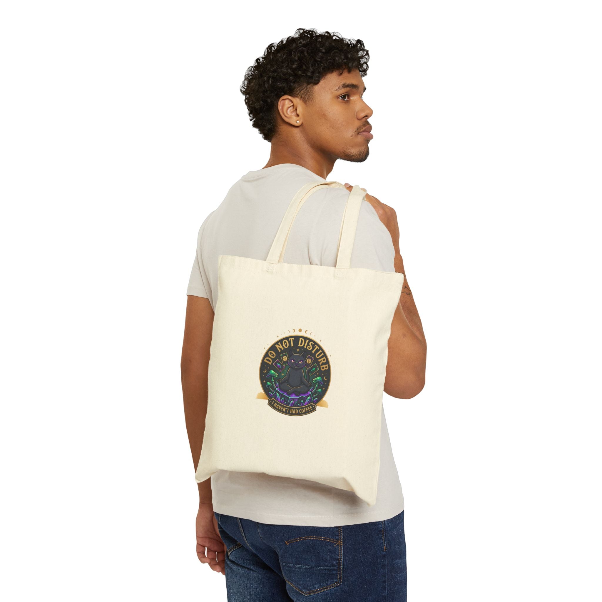 Do Not Disturb cat Tote | witchy goblincore, chaos energy, cottagecore-adjacent
