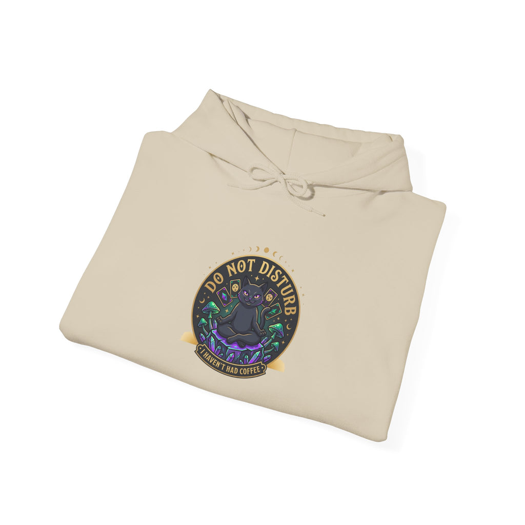 Not Disturbing Cat Crest Hoodie | witchy goblincore, celestial crystals