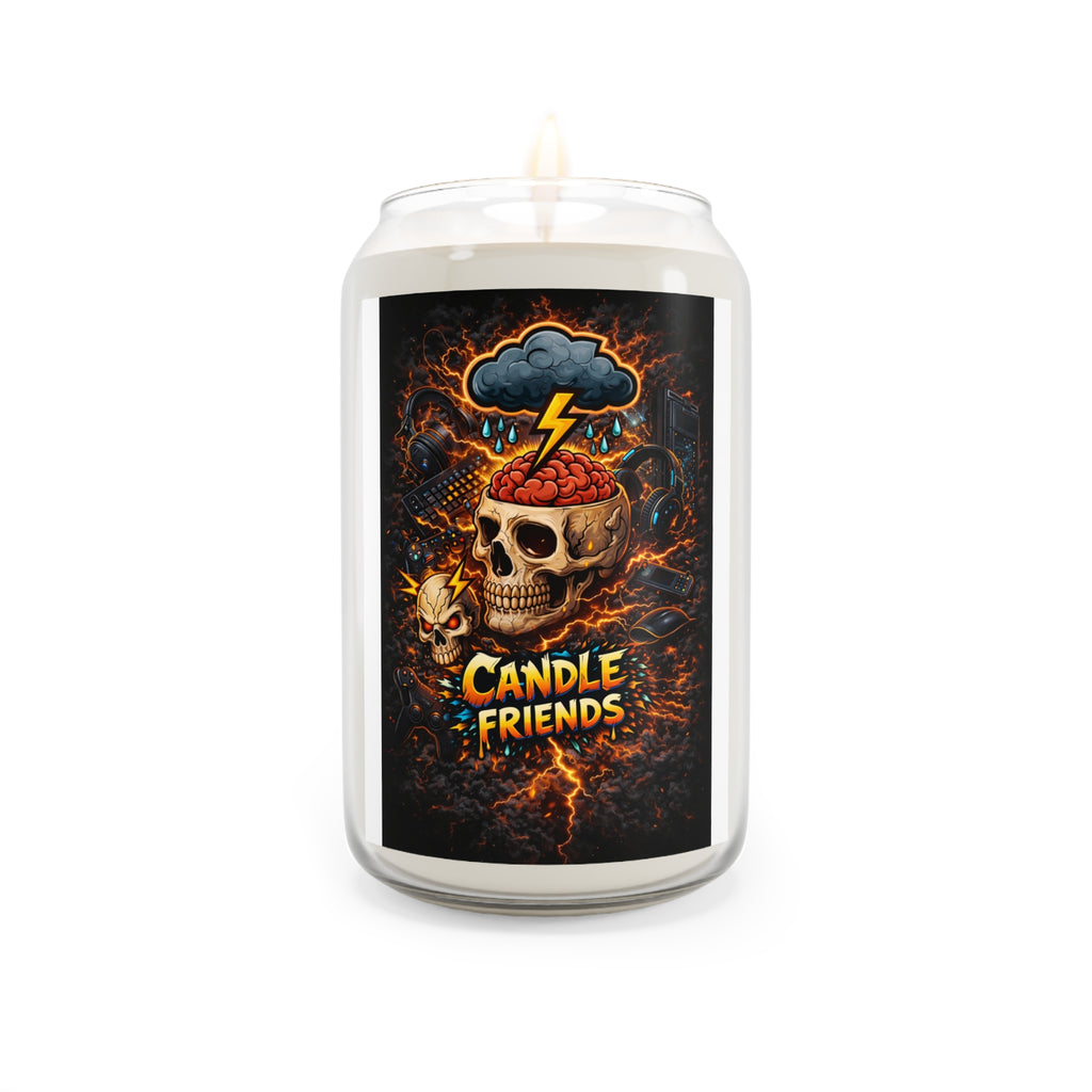 Gothic Skull Candle — "Candle Friends" Scented Soy Candle (13.75 oz)