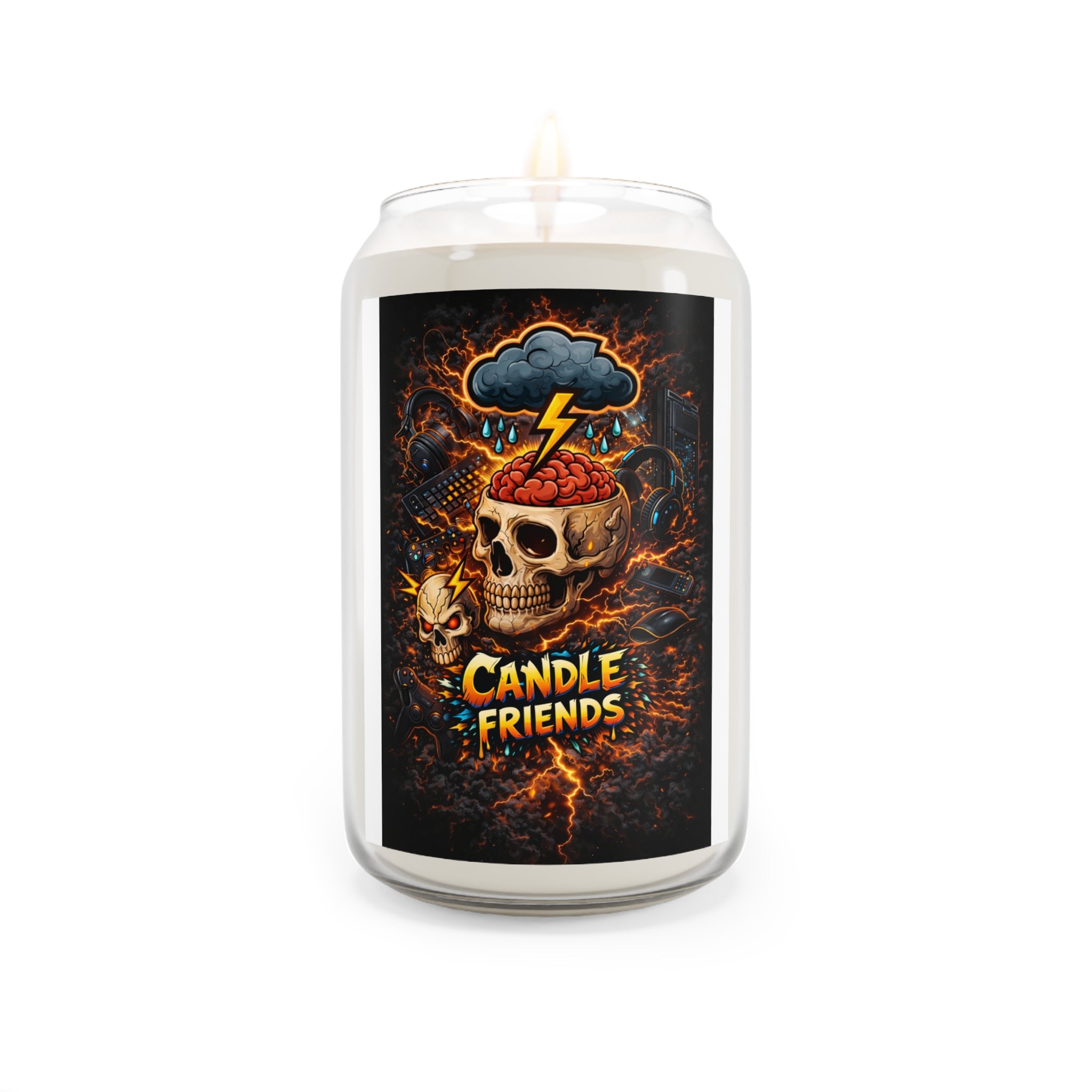 Gothic Skull Candle — "Candle Friends" Scented Soy Candle (13.75 oz)