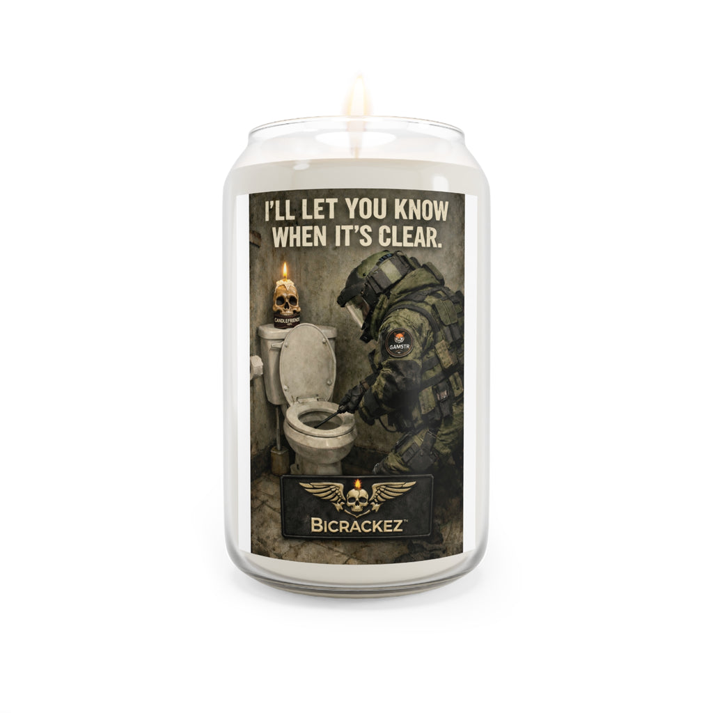 Scented Soy Candle - "I'll Let You Know When It's Clear" Military Humor 13.75oz