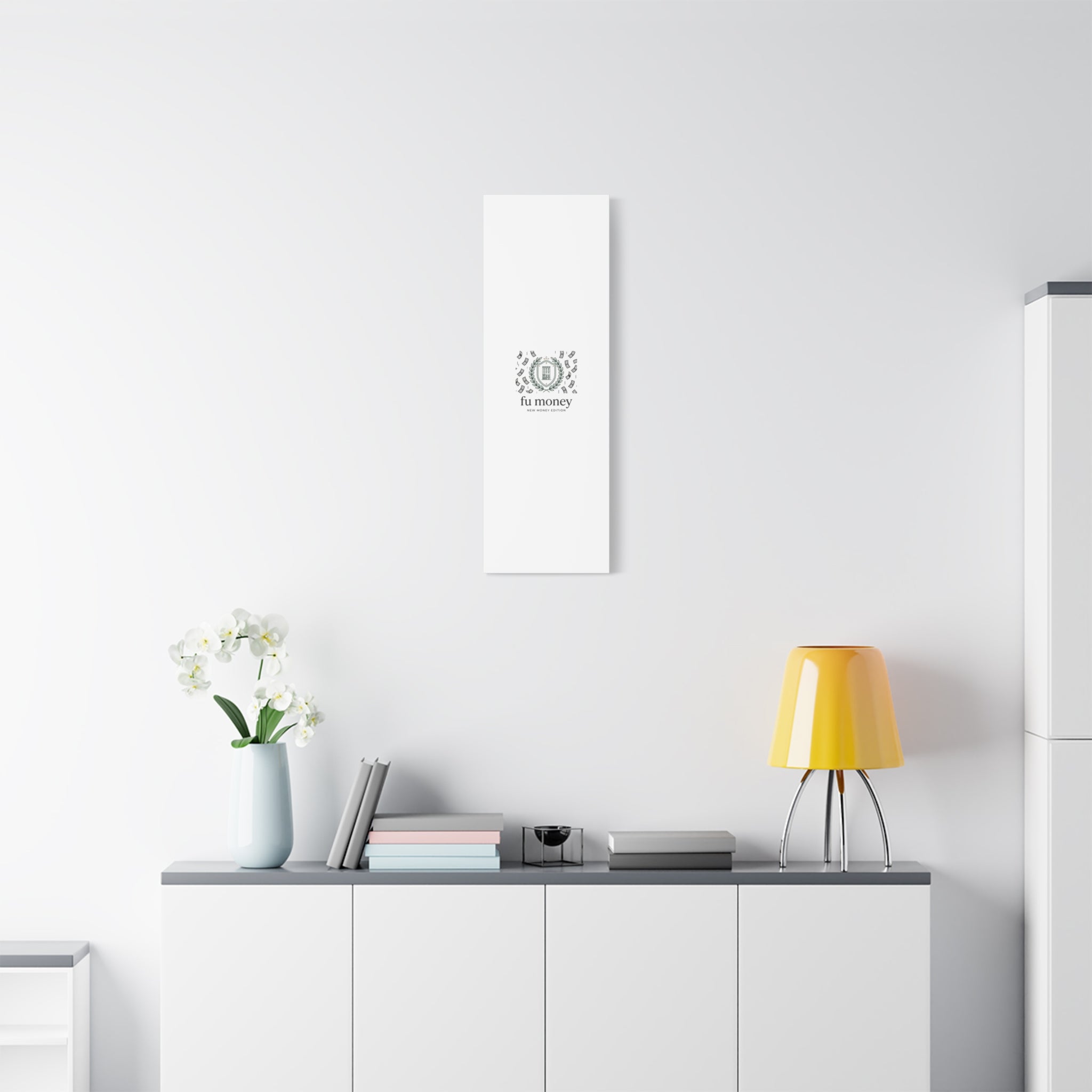 fu money Canvas |New Money Minimalist, Quiet Luxury, Serif Monochrome