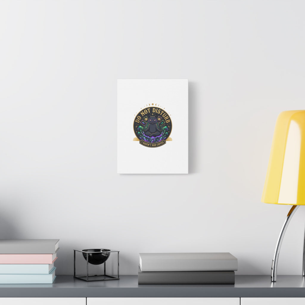 Do Not Disturb Cat Meditation Matte Canvas | witchy, goblincore