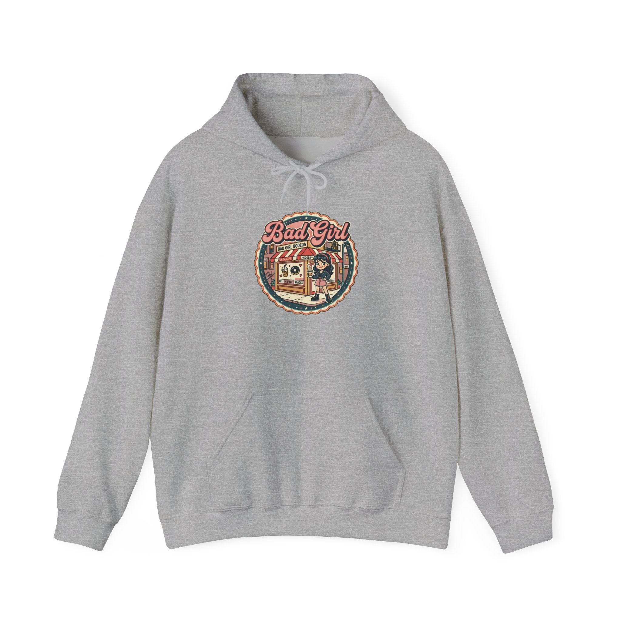 Bodega Deli Crest Hoodie | NYC Y2K Spanglish Varsity, cherries