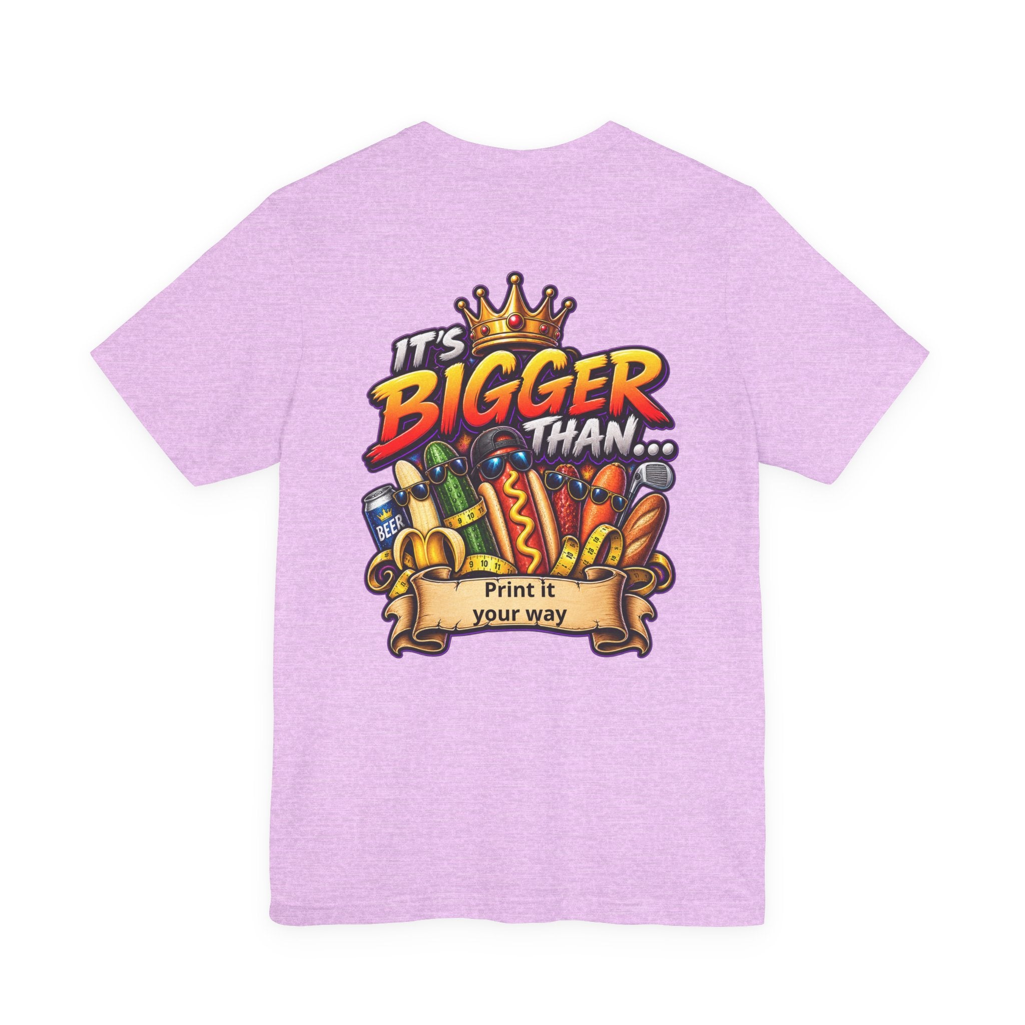 T-Shirt — "It's Bigger Than..." Retro Hot Dog & Snacks Graphic Tee