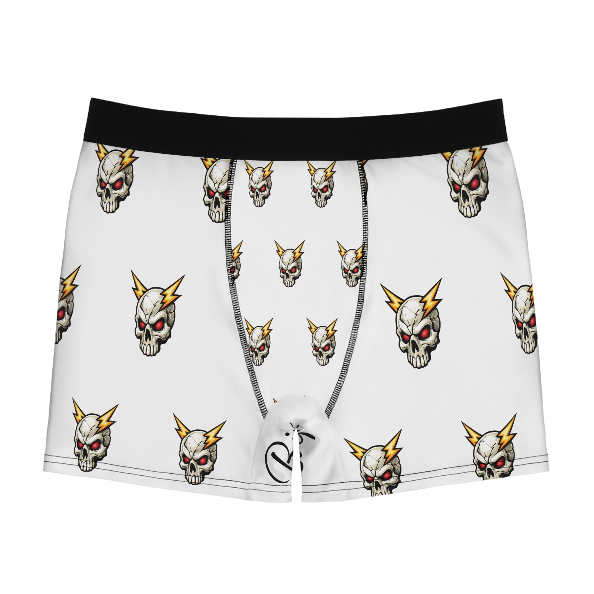 Skull Lightning Boxer Briefs — Men’s All-Over-Print Boxer Briefs