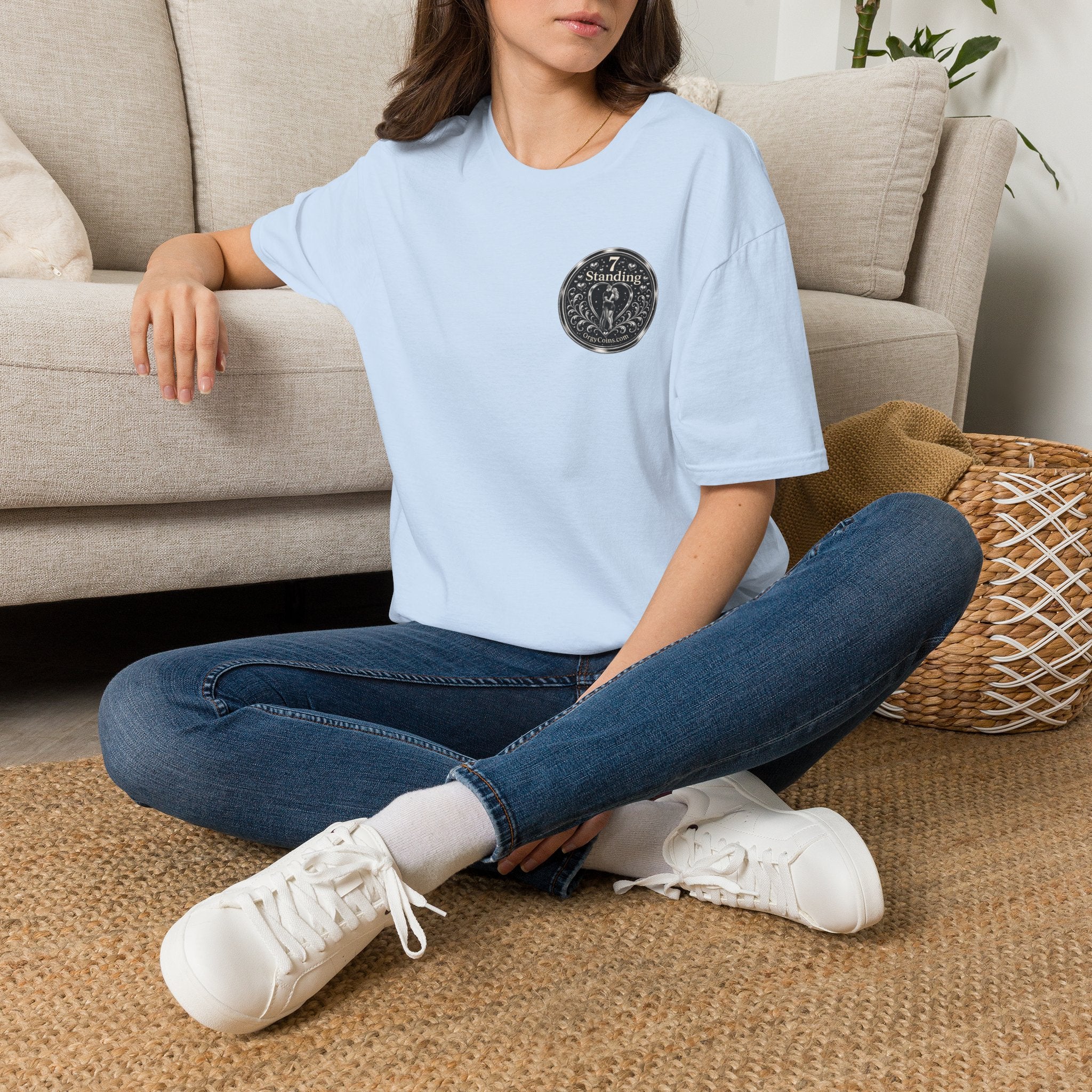 Standing Seven Orgy Coin Graphic T-Shirt