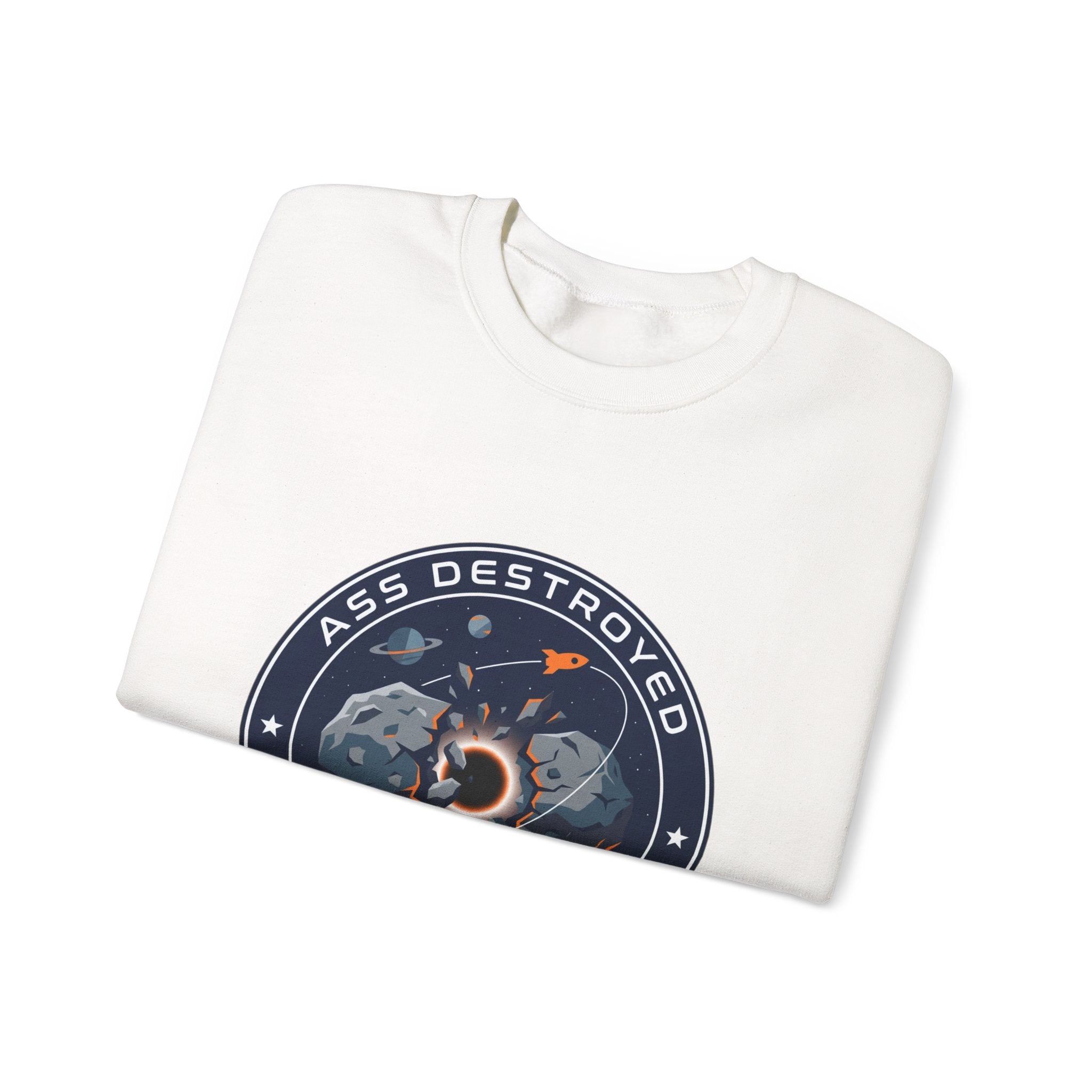 Mission Patch Cosmic Rocket Crewneck, space astronaut, mission patch, hard sci-fi