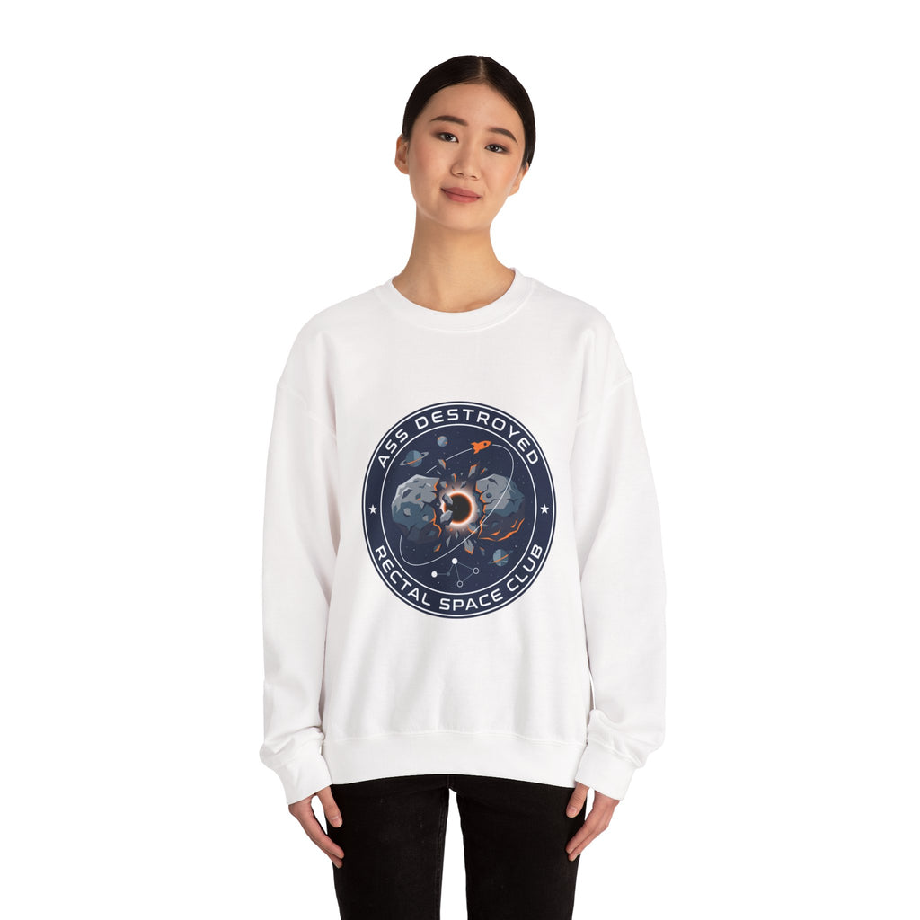 Mission Patch Cosmic Rocket Crewneck, space astronaut, mission patch, hard sci-fi