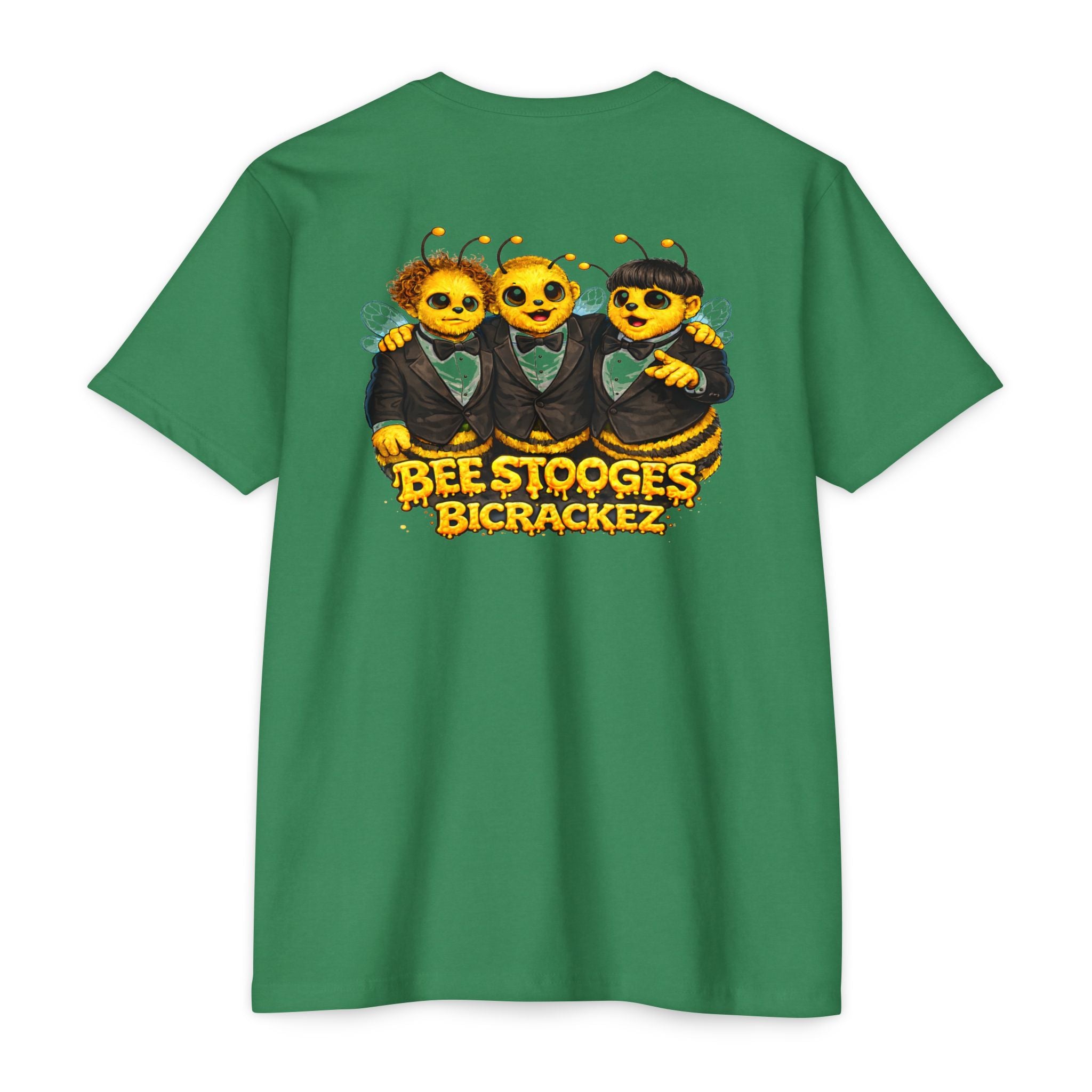 Bee Stooges Graphic T-Shirt — Bee Costume Trio "Bee Crackez" Vintage Band Tee