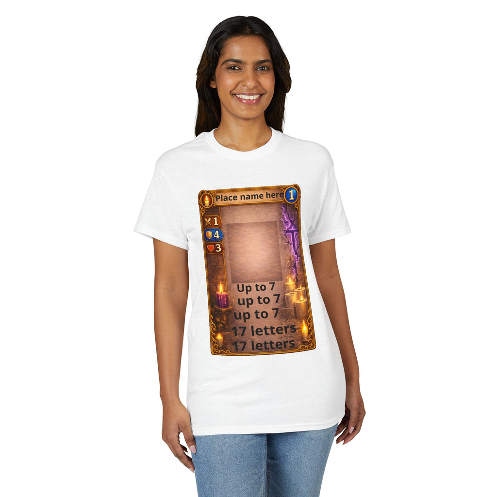 Trading Card Game Spell Card T-Shirt — Customizable Fantasy Card Design