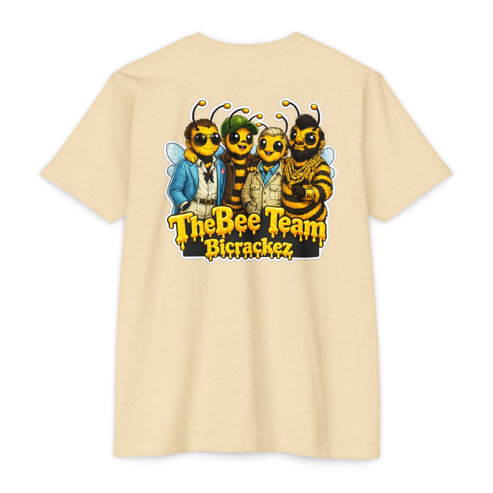 Bee Team Graphic T-Shirt — 'The Bee Team Bcrackez' Cartoon Logo Tee