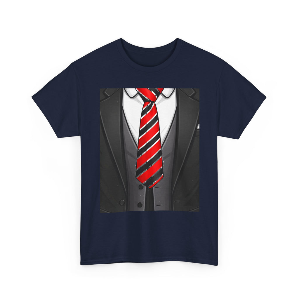 Suit & Red Striped Tie Graphic Tee