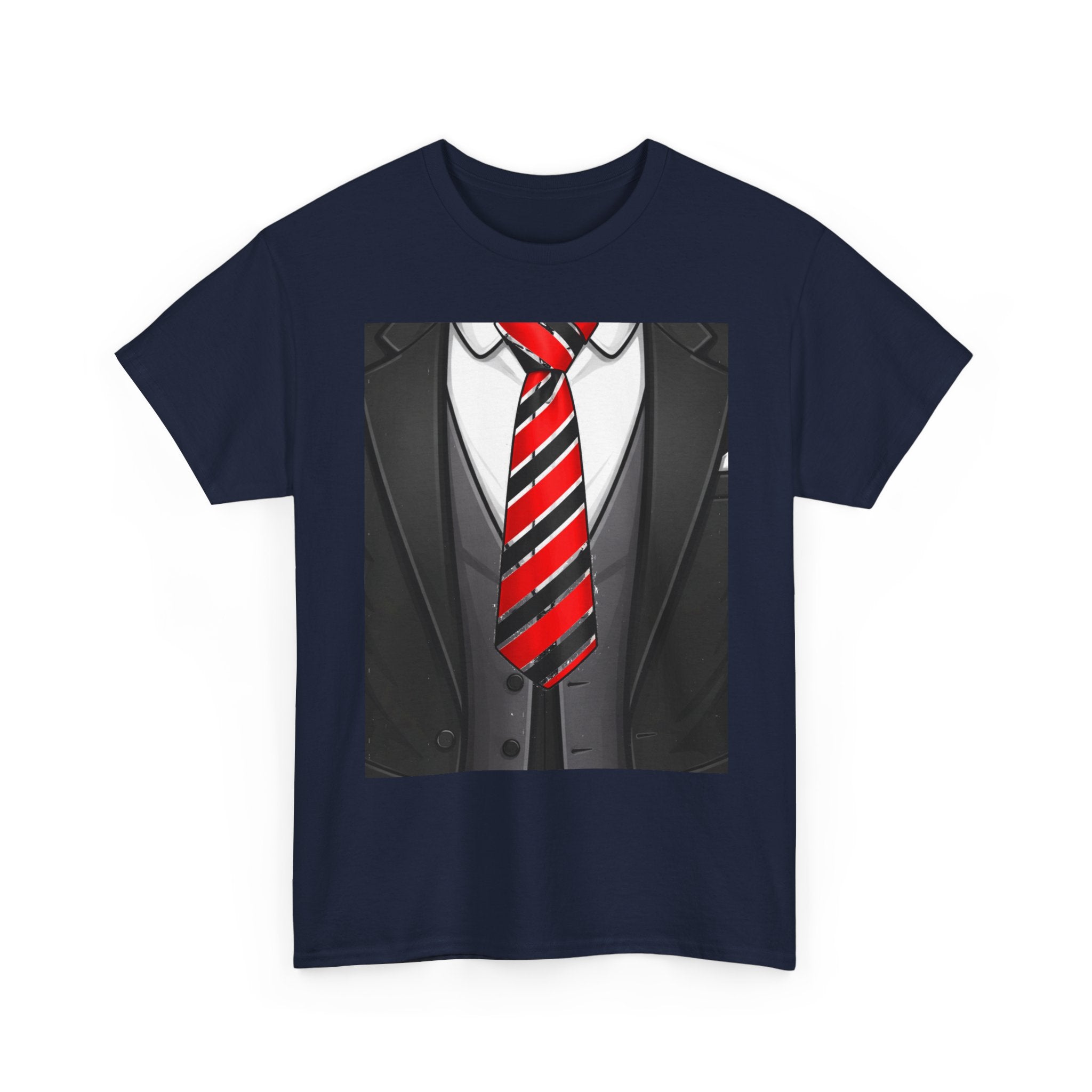Suit & Red Striped Tie Graphic Tee