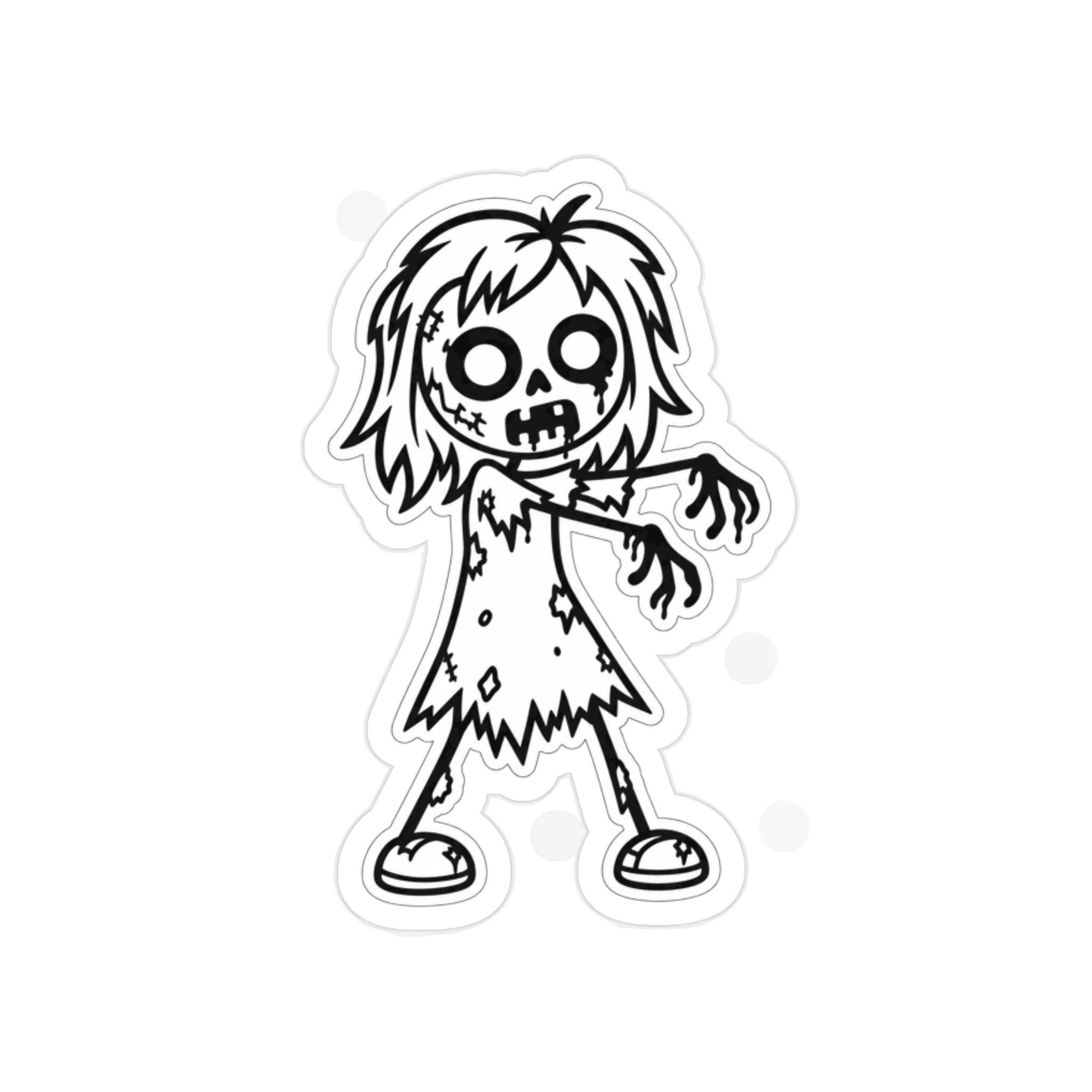 Zombie Mom Die-Cut Sticker — Transparent Outdoor Sticker (Weatherproof)