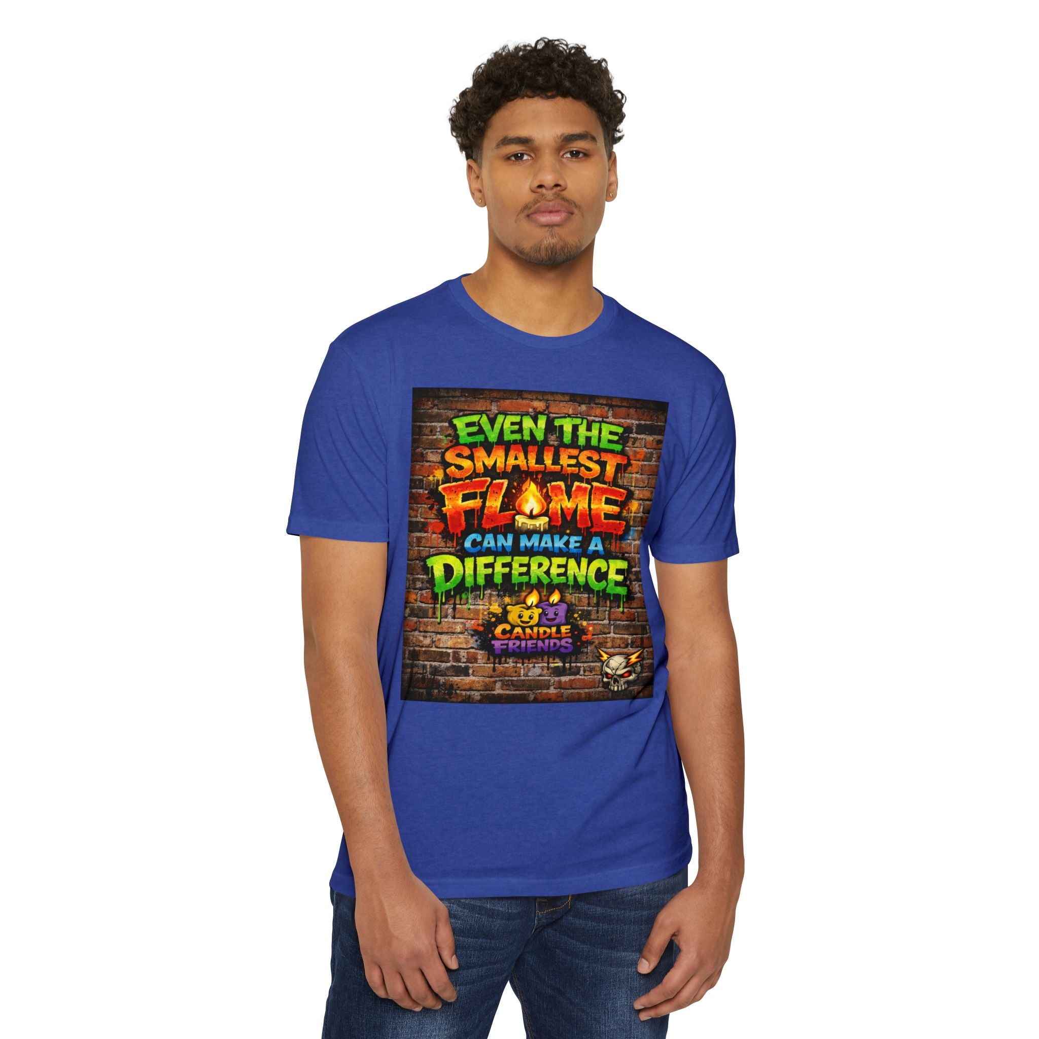 Inspirational Tee: "Even the Smallest Flame Can Make a Difference" Graphic T-Shirt