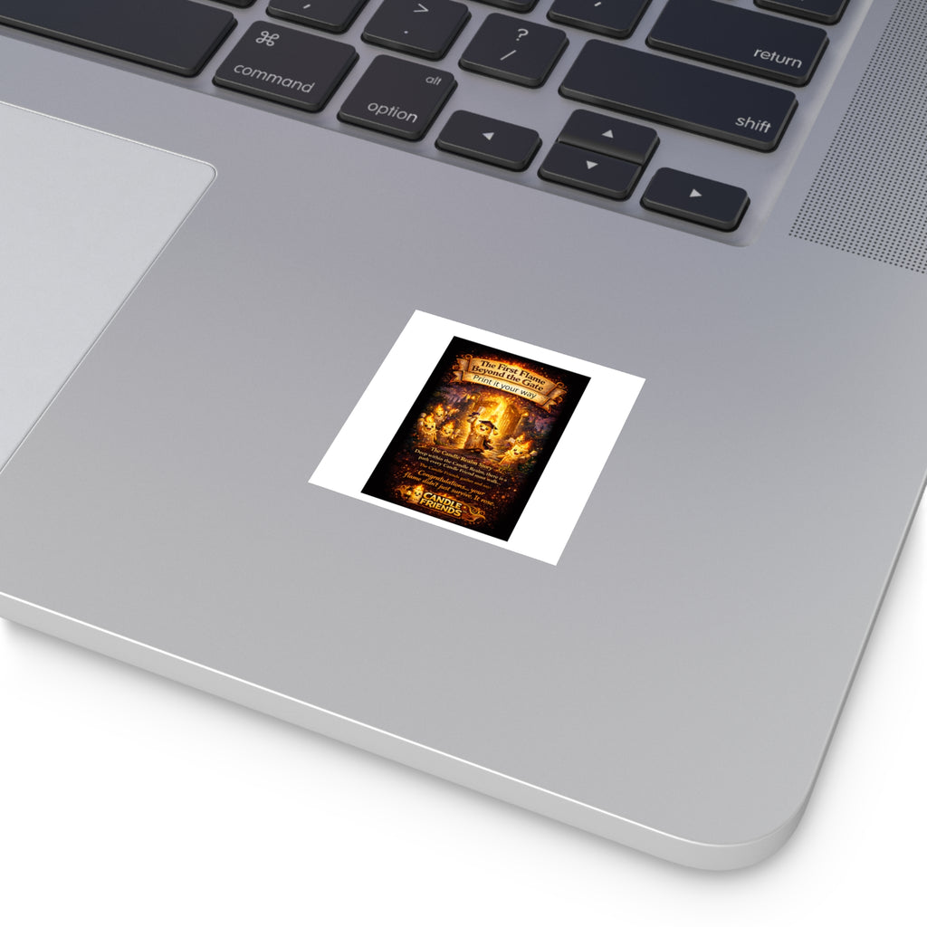 Candle Friends 'The First Flame Beyond the Gate' Square Vinyl Sticker