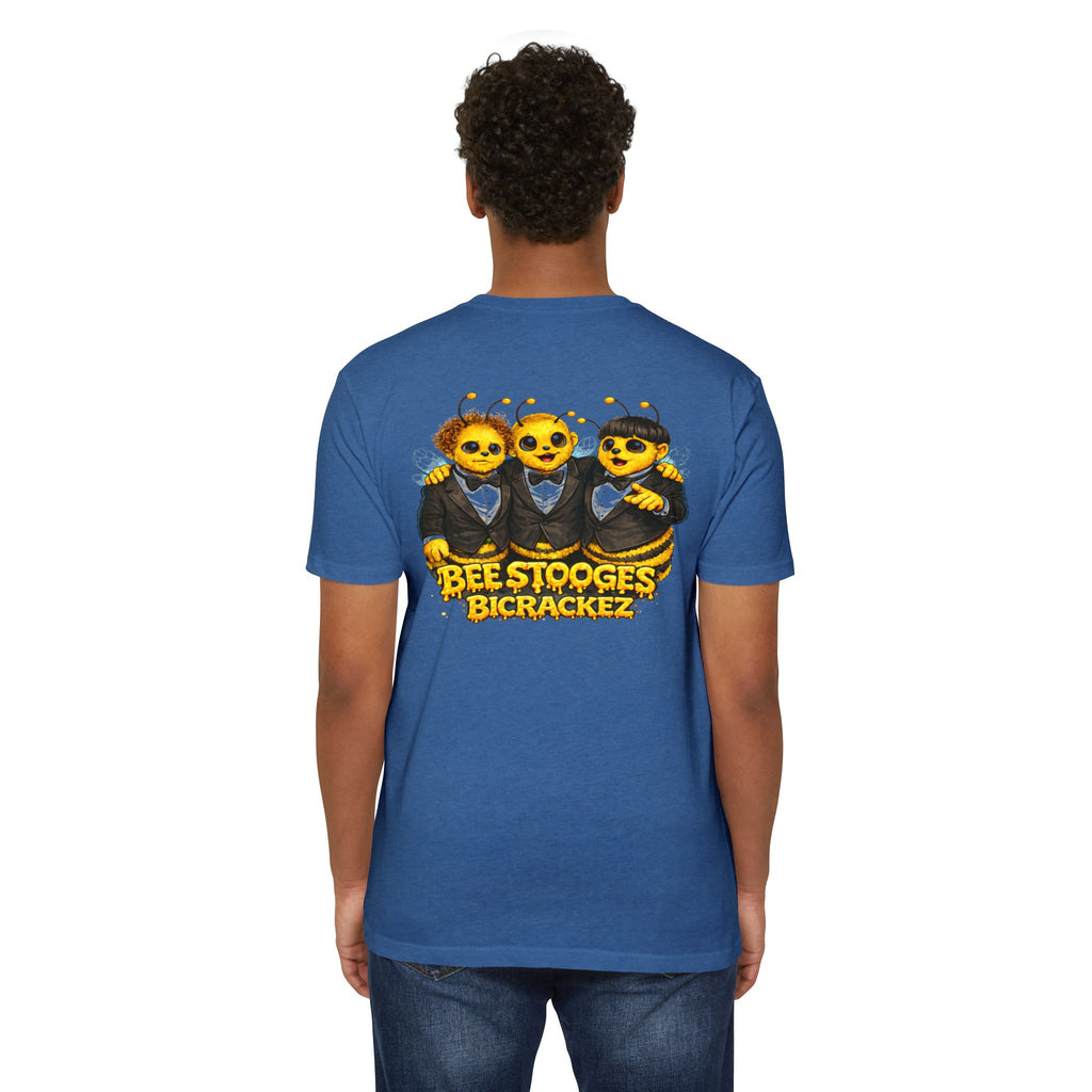 Bee Stooges Graphic T-Shirt — Bee Costume Trio "Bee Crackez" Vintage Band Tee