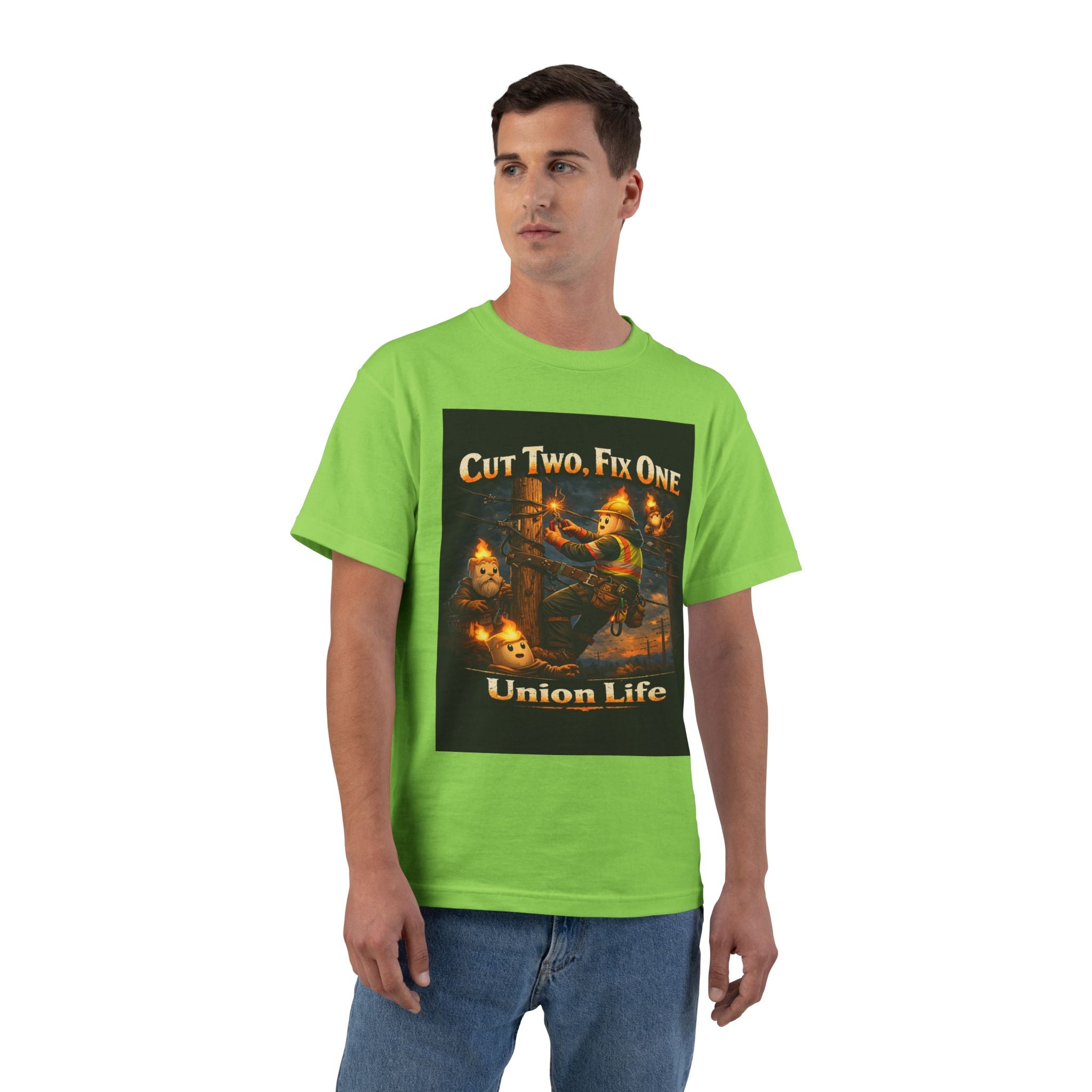 Union Life T-Shirt – "Cut Two, Fix One" Halloween Pumpkin Mechanics Tee