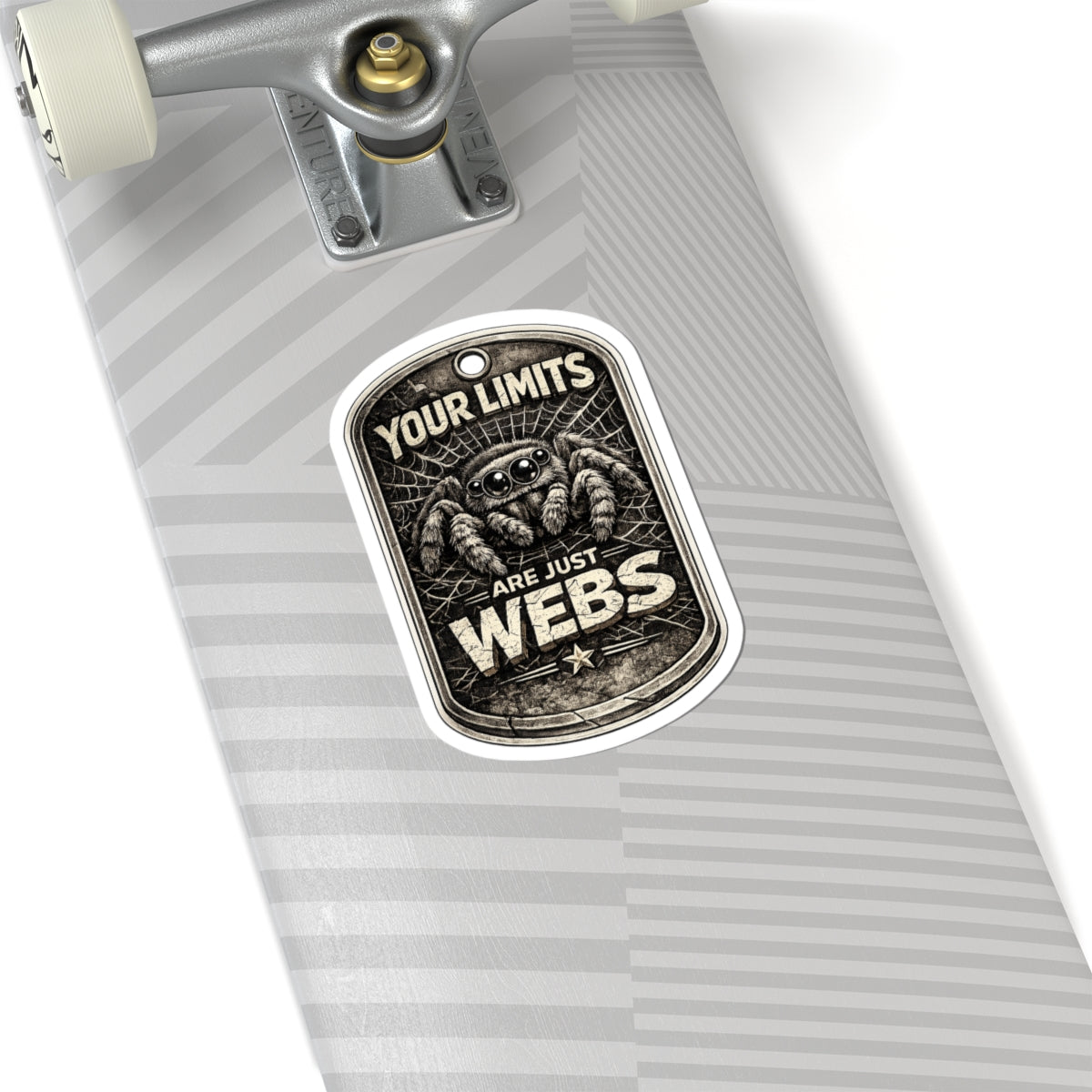 Kiss-Cut Sticker standard edition — 'Your Limits Are Just Webs' Spider Motivational Decal