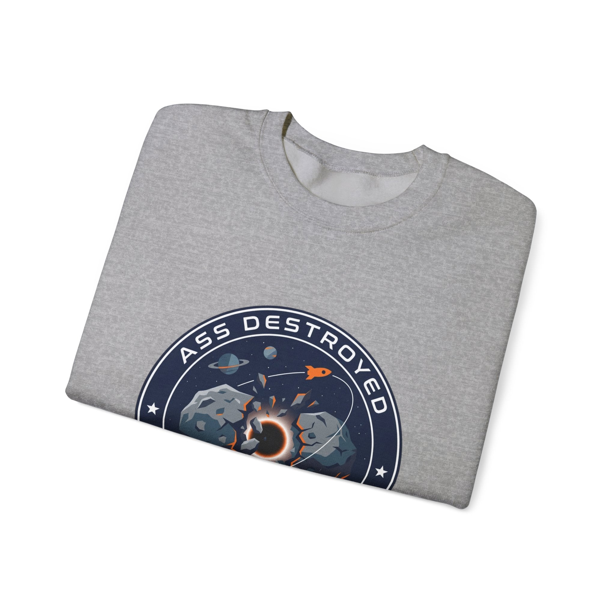 Mission Patch Cosmic Rocket Crewneck, space astronaut, mission patch, hard sci-fi