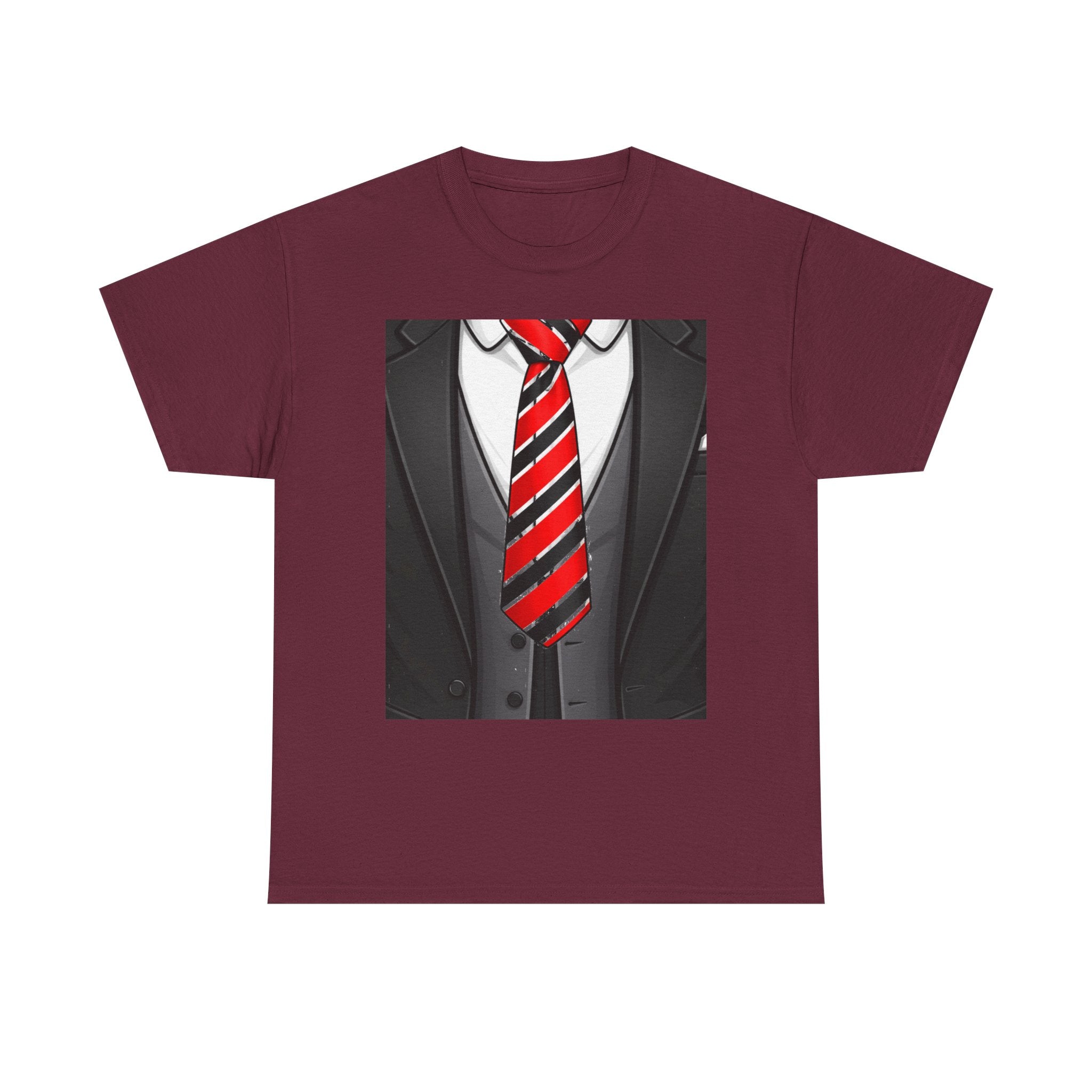 Suit & Red Striped Tie Graphic Tee
