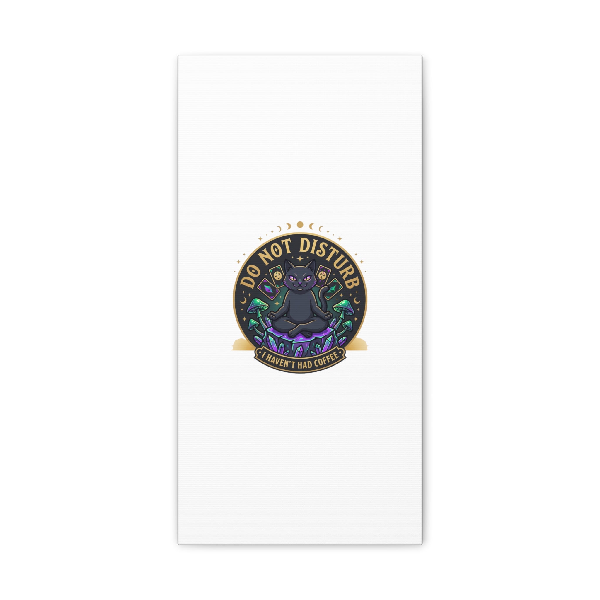 Do Not Disturb Cat Meditation Matte Canvas | witchy, goblincore