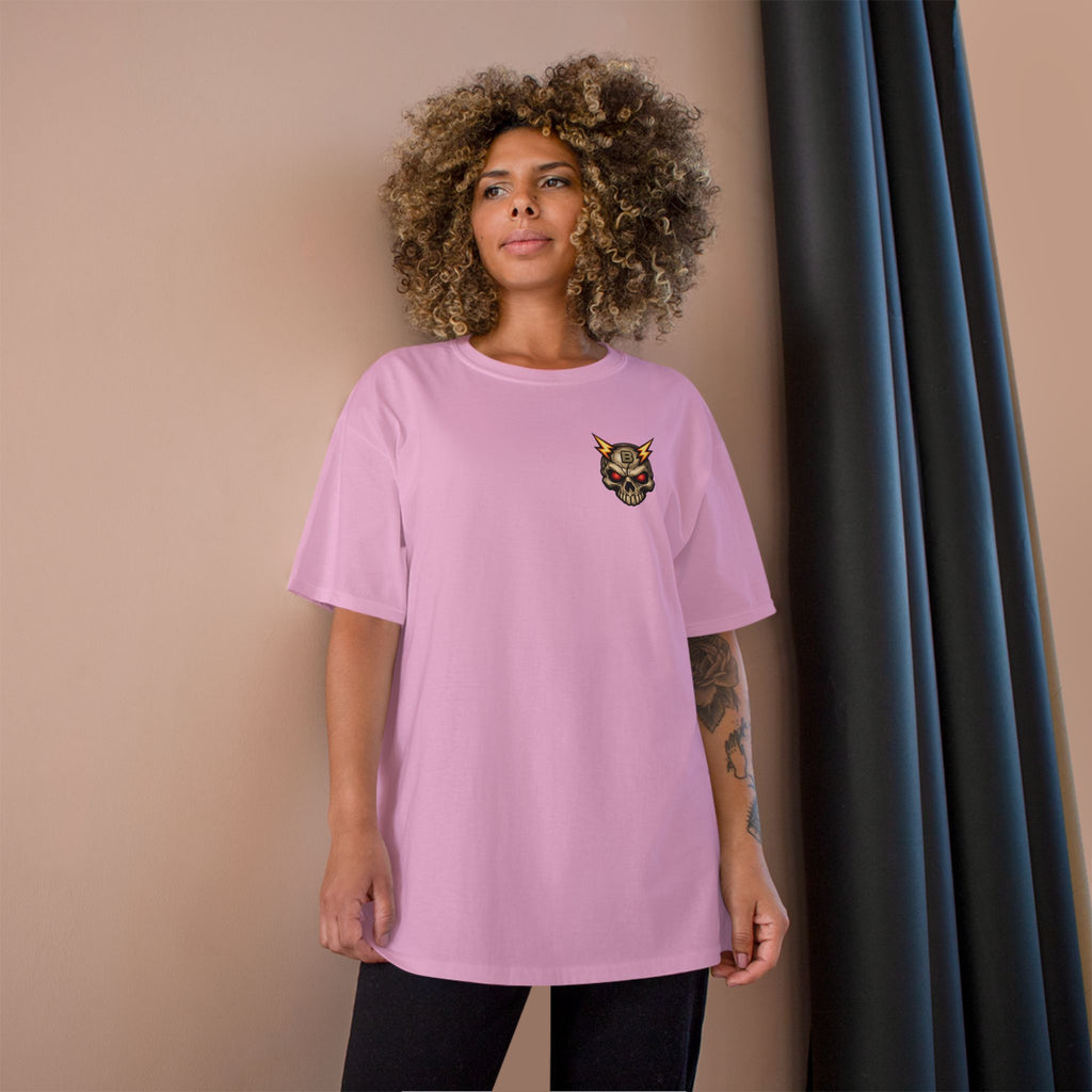 Champion T-Shirt — "I’ll Let You Know When It’s Clear" Gamer Skull Back Print