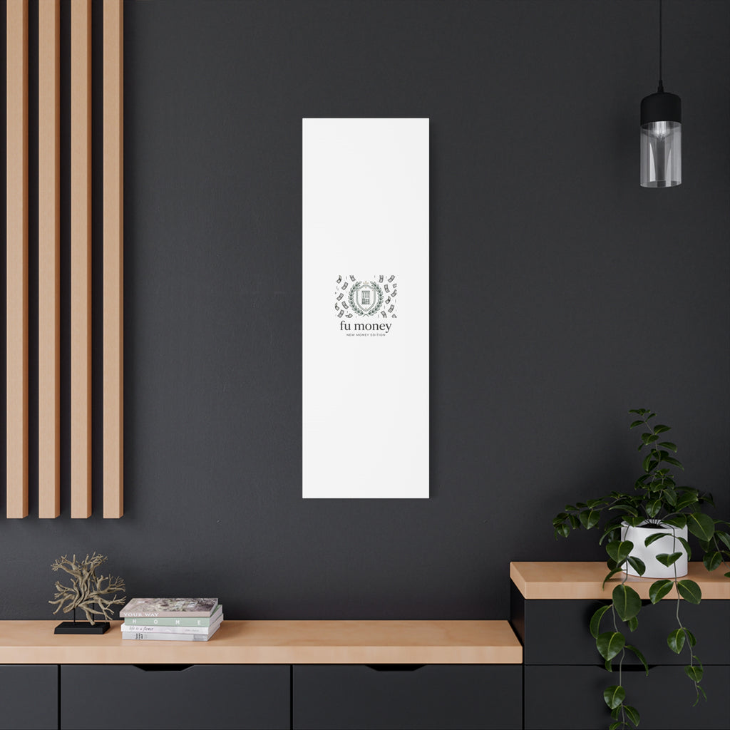 fu money Canvas |New Money Minimalist, Quiet Luxury, Serif Monochrome