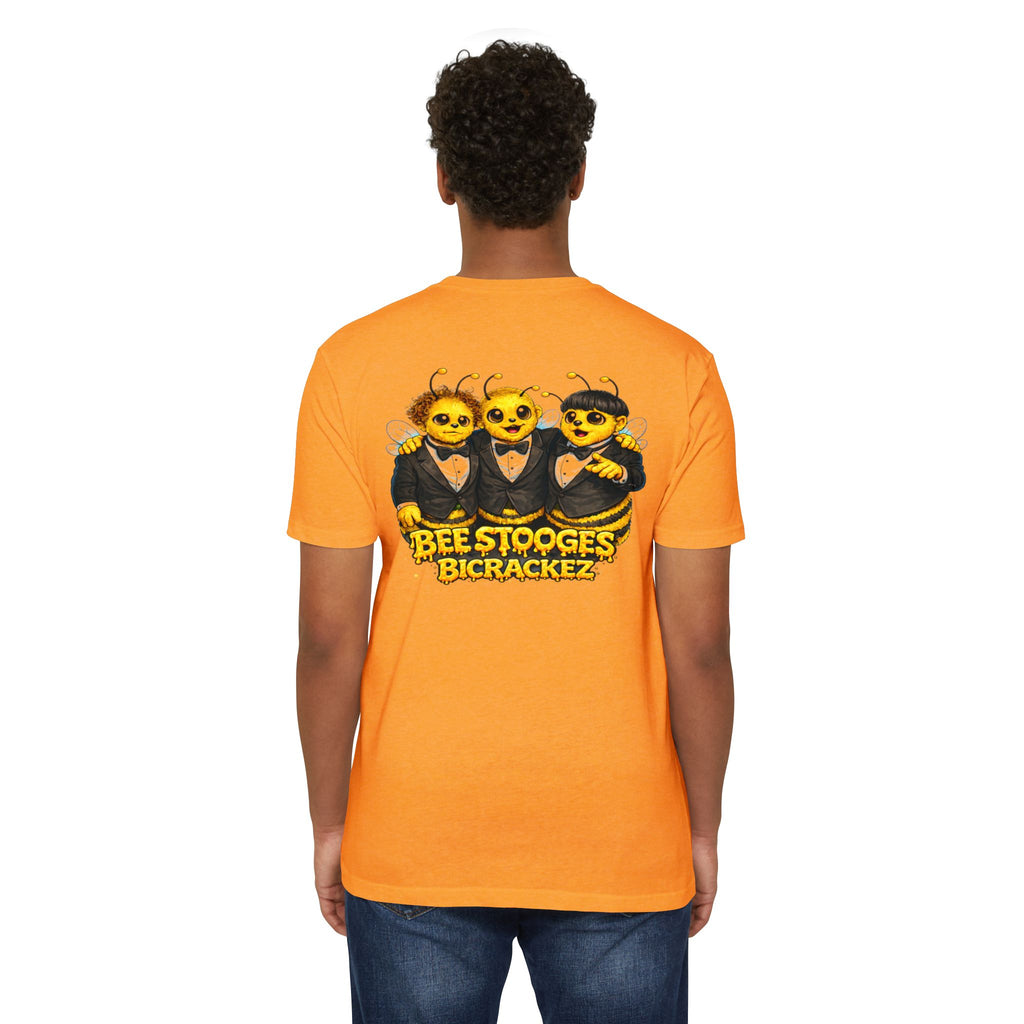 Bee Stooges Graphic T-Shirt — Bee Costume Trio "Bee Crackez" Vintage Band Tee