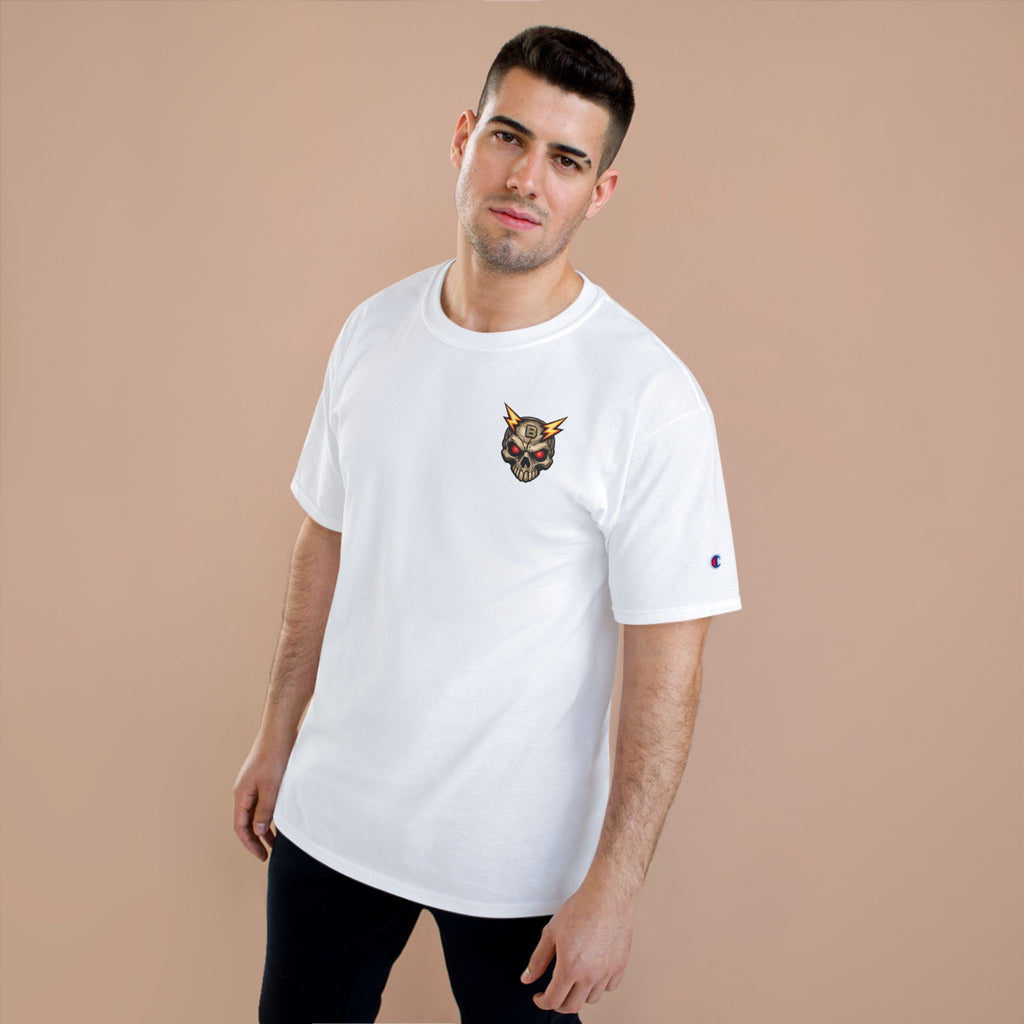Champion T-Shirt — "I’ll Let You Know When It’s Clear" Gamer Skull Back Print