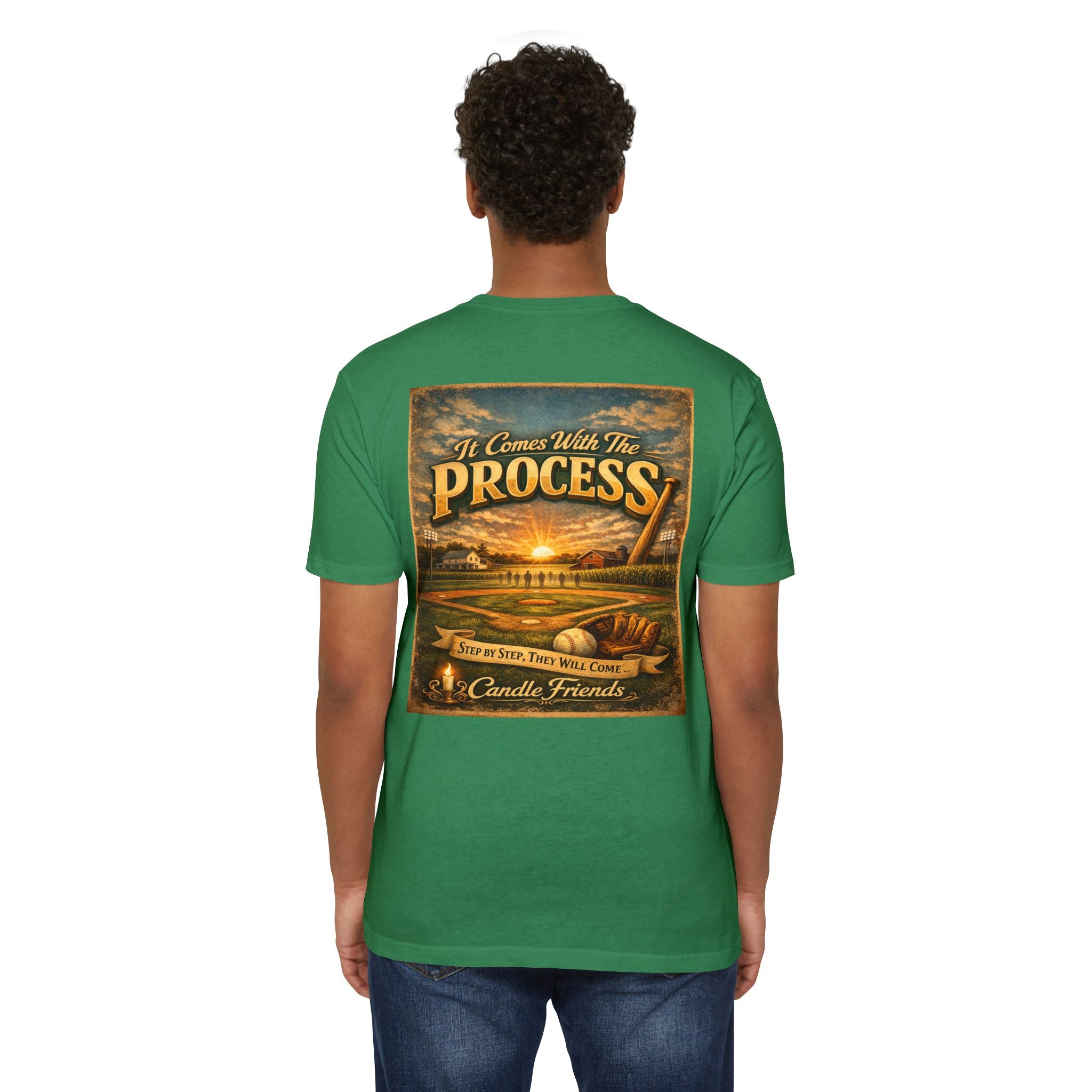 It Comes With The Process T-Shirt — Vintage Sunset 'Step By Step' Graphic Tee