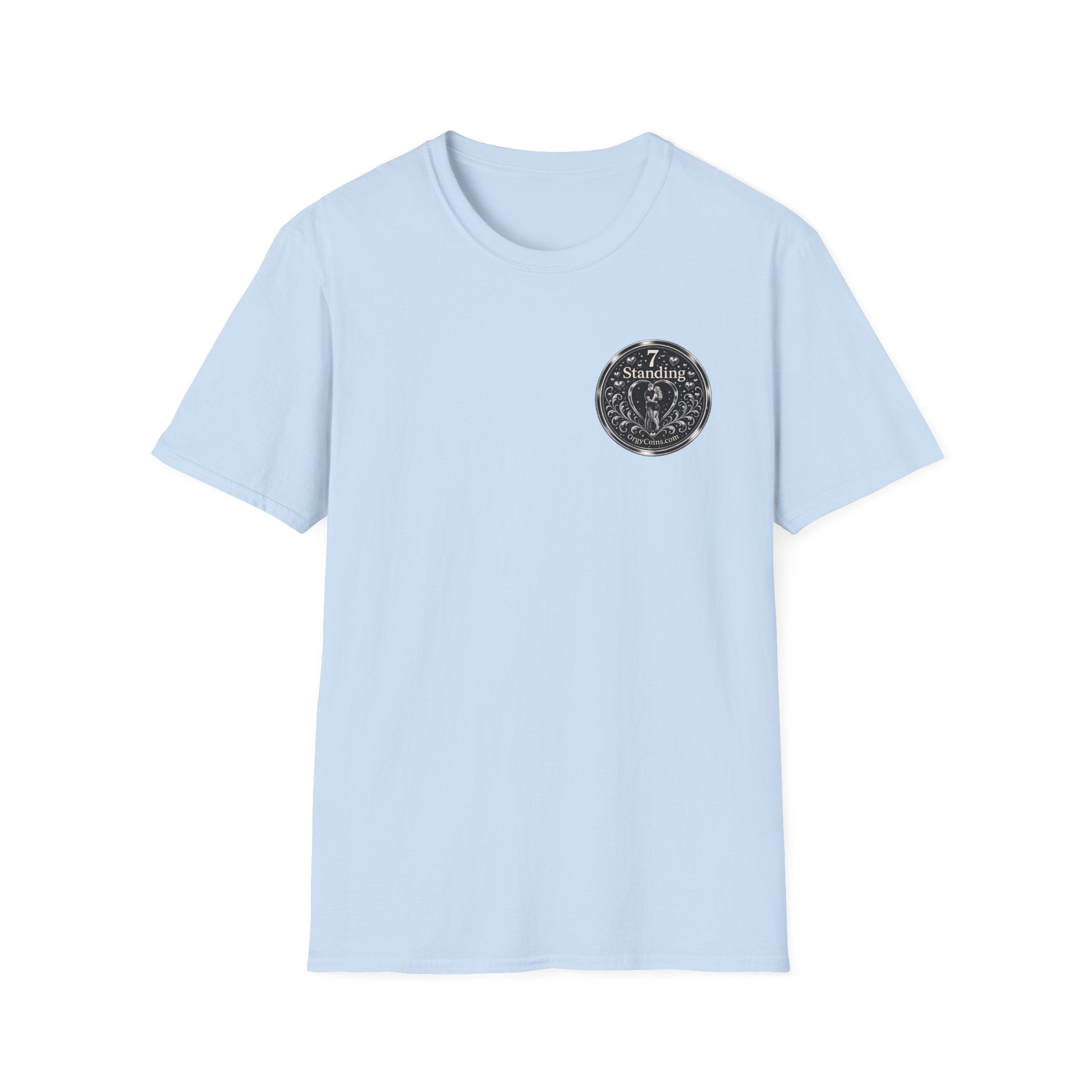 Standing Seven Orgy Coin Graphic T-Shirt