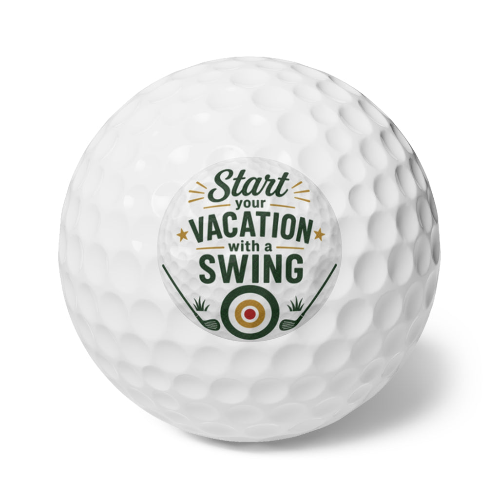 Start your Vacation with a Swing. Golf Balls, 6pcs
