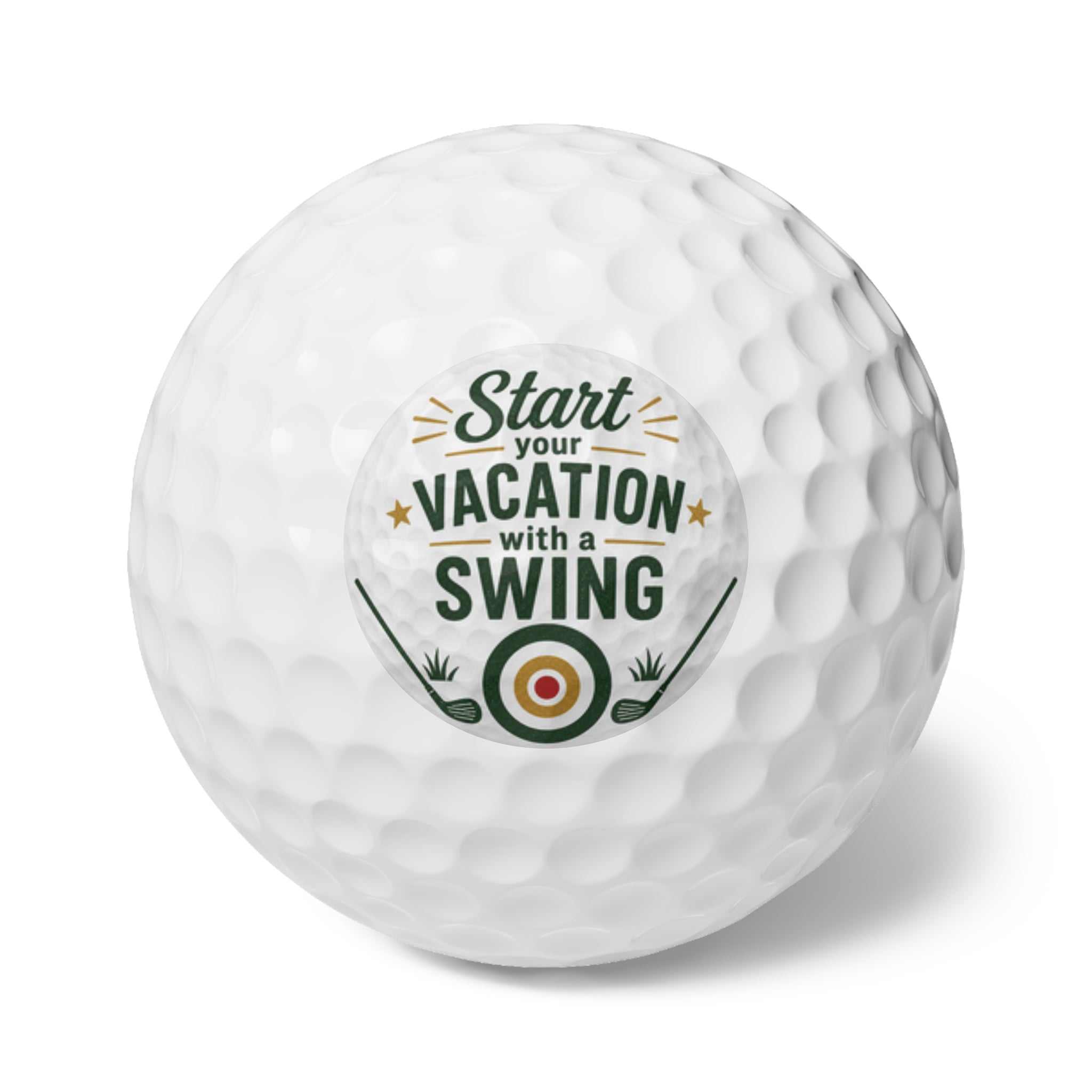 Start your Vacation with a Swing. Golf Balls, 6pcs