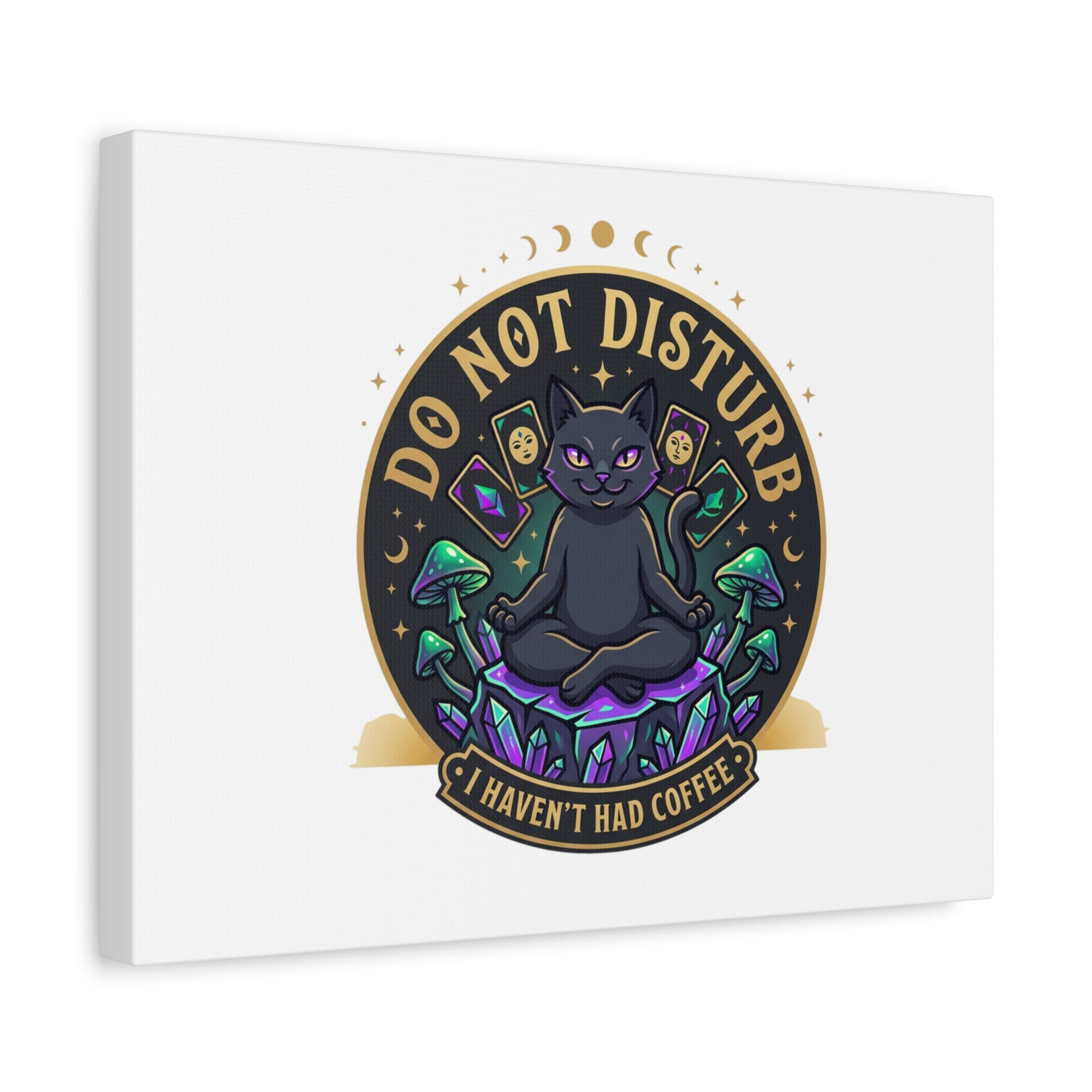 Do Not Disturb Cat Meditation Matte Canvas | witchy, goblincore
