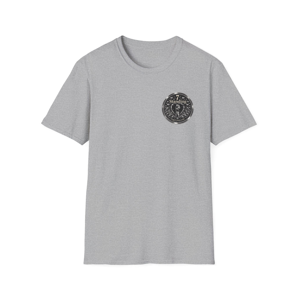 Standing Seven Orgy Coin Graphic T-Shirt