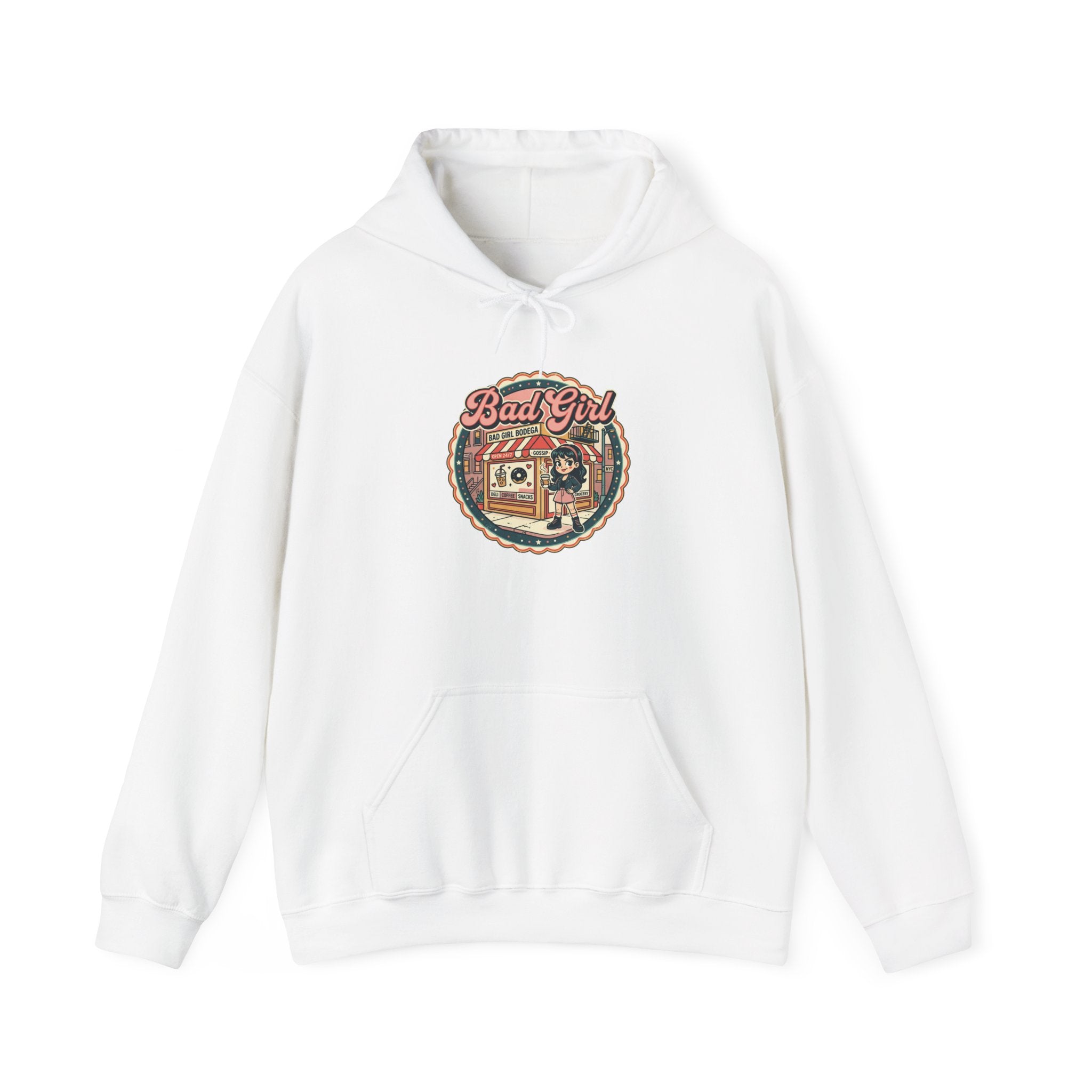 Bodega Deli Crest Hoodie | NYC Y2K Spanglish Varsity, cherries