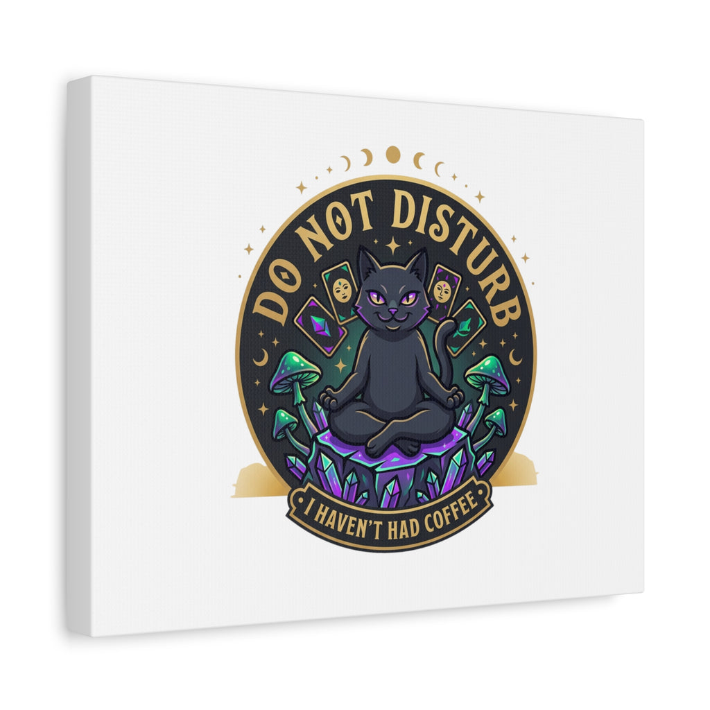 Do Not Disturb Cat Meditation Matte Canvas | witchy, goblincore