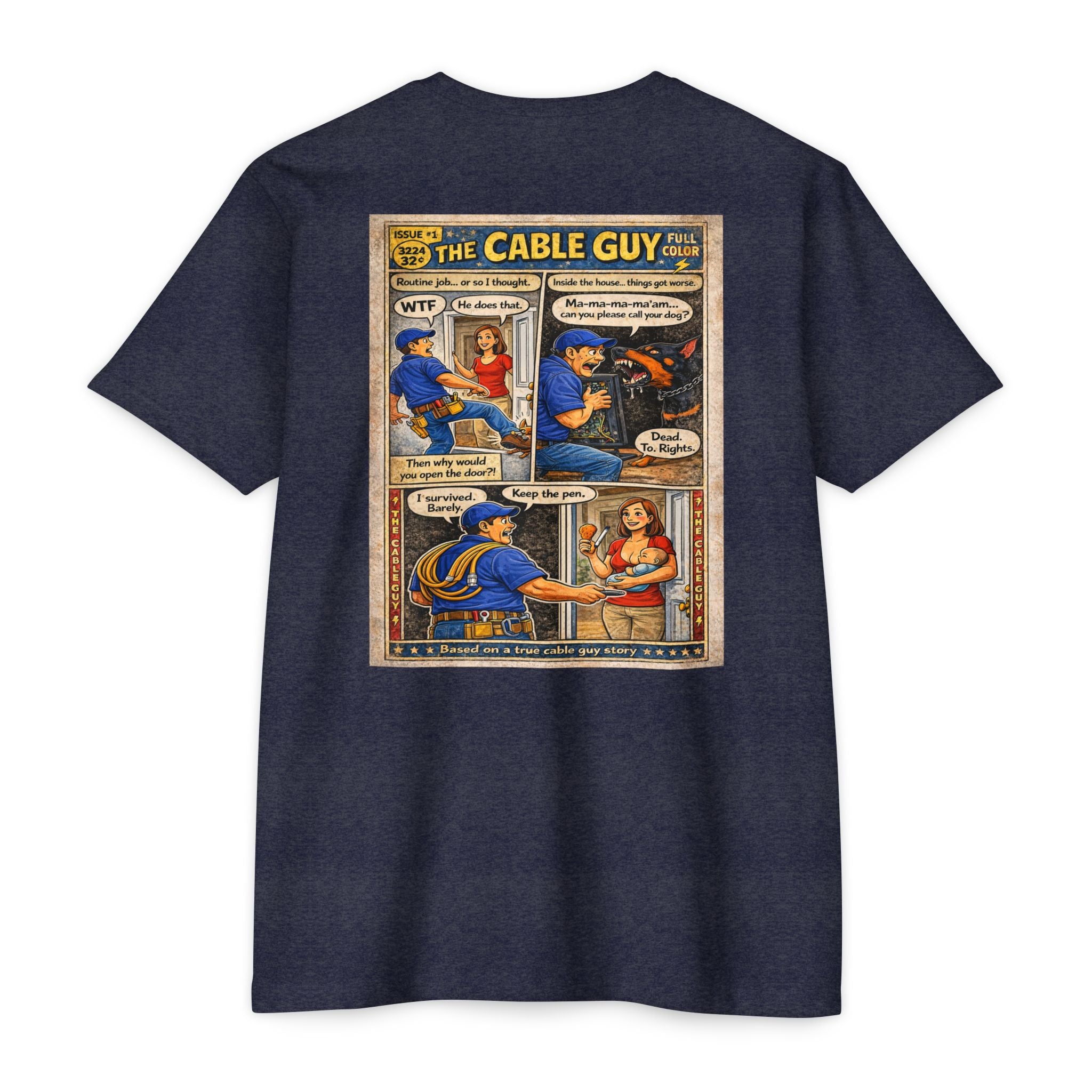 Cable Guy Comic T-Shirt — Funny Retro Pop Art Tee