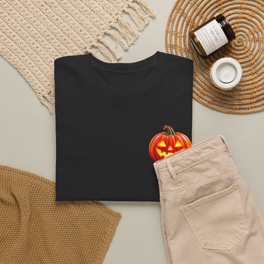 Halloween Raccoon Tee — Cute Jack-o'-Lantern "Happy Halloween" Shirt