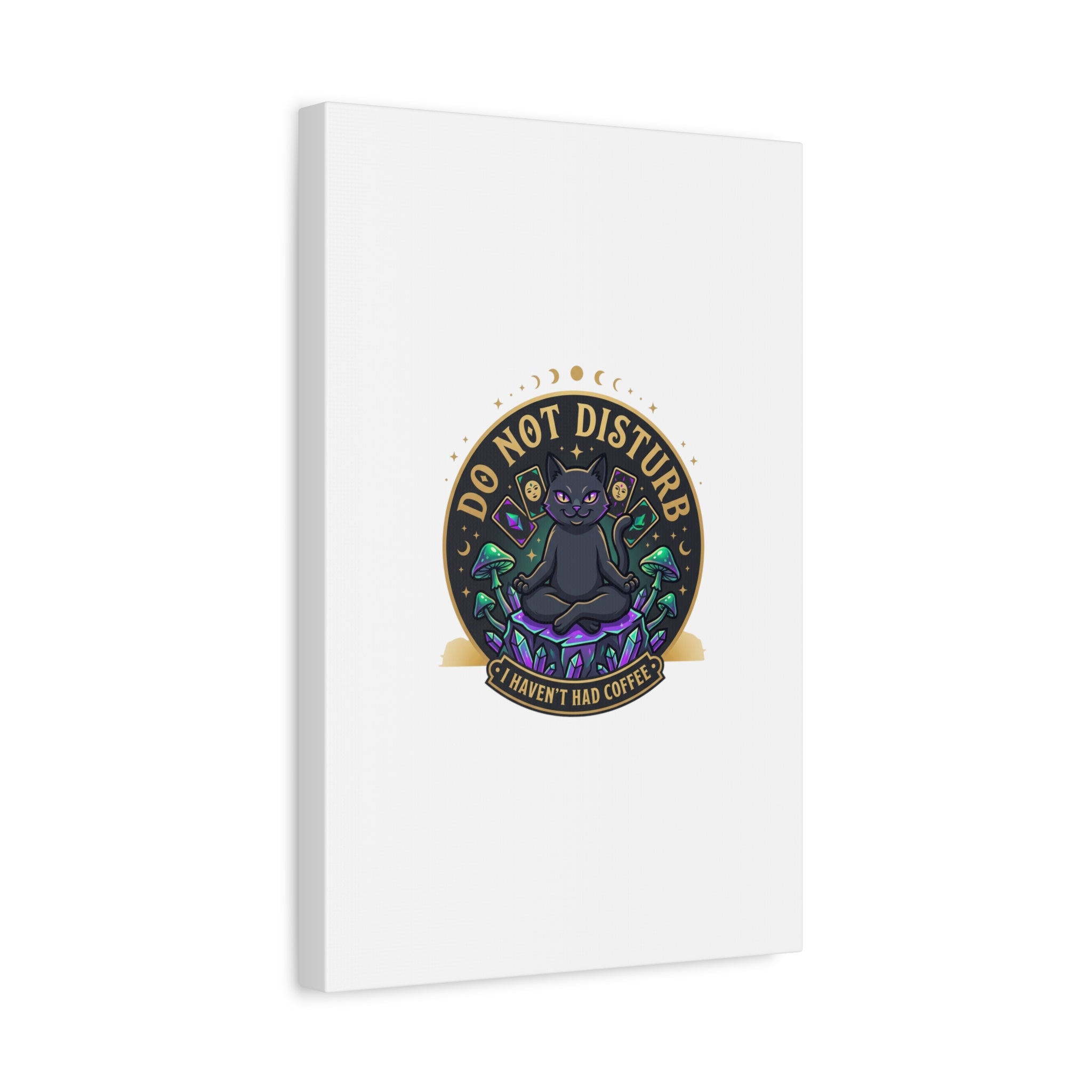 Do Not Disturb Cat Meditation Matte Canvas | witchy, goblincore