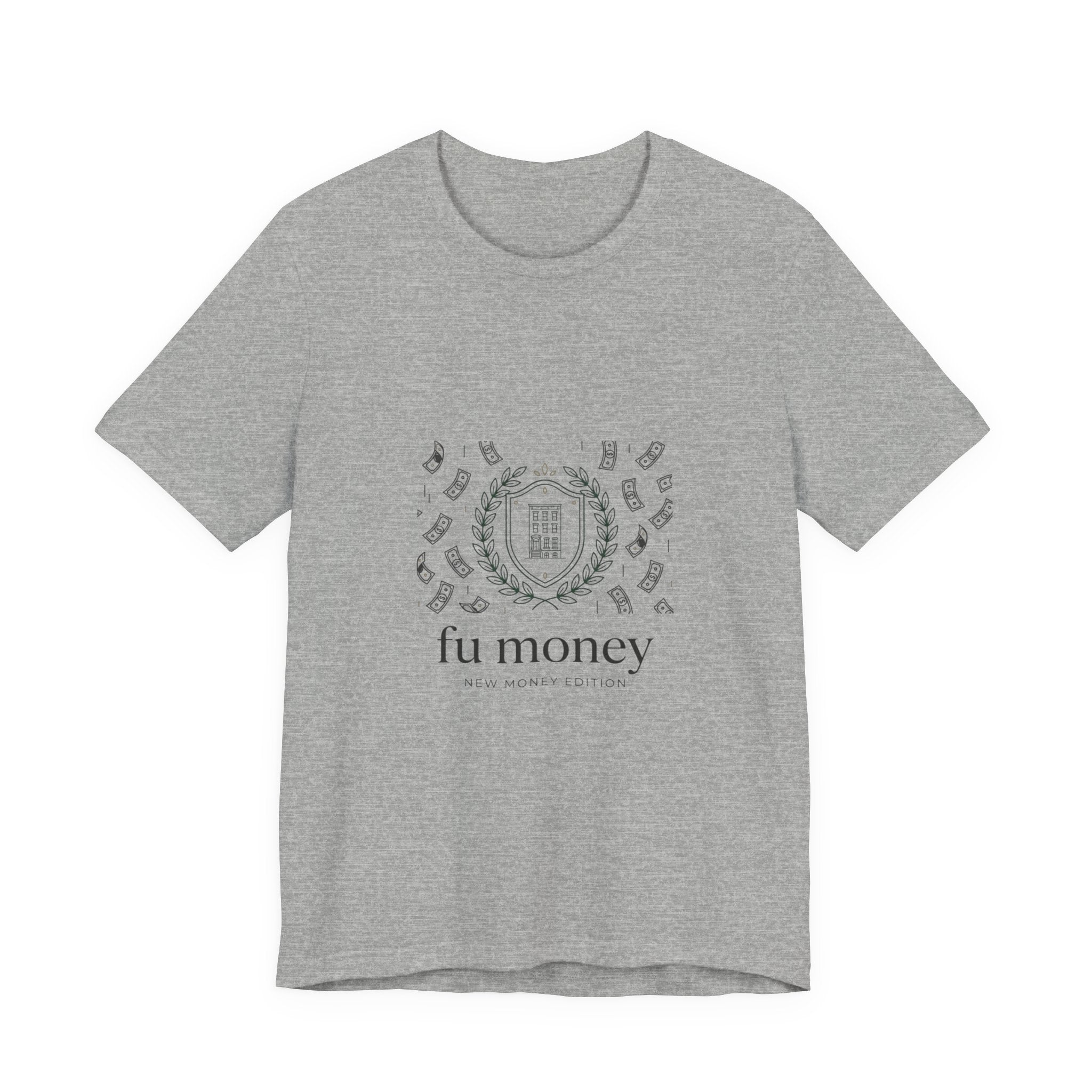 fu money Crest Tee | old money minimalist, serif monochrome